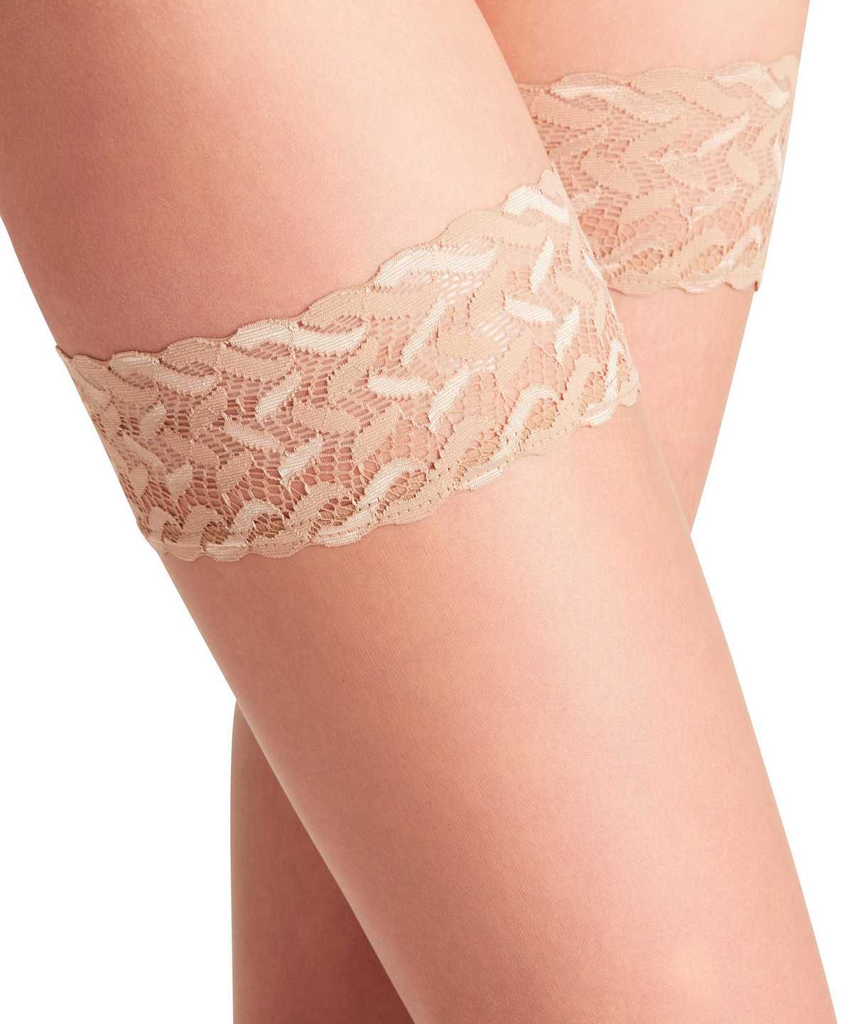 Women Falke Shelina 12 DEN Stay-ups Thigh Highs Beige | THYZNM278