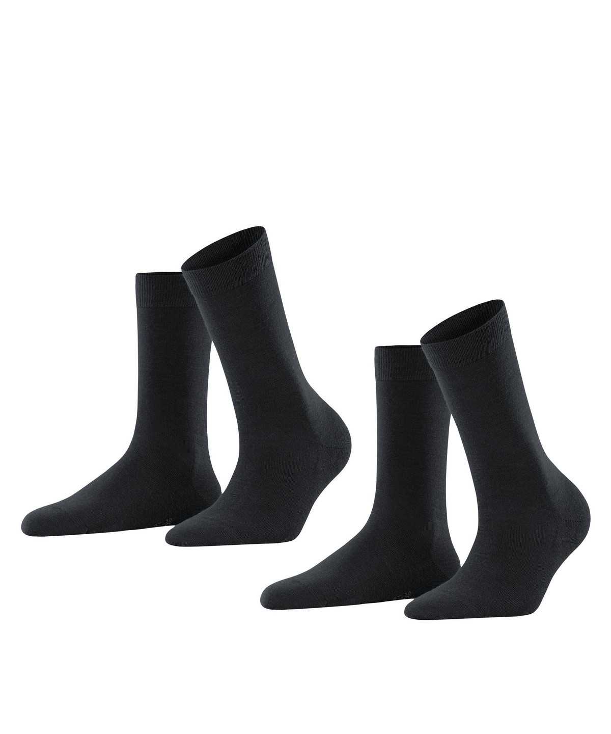 Women Falke Softmerino 2-Pack Socks Socks Grey | PALDGC318