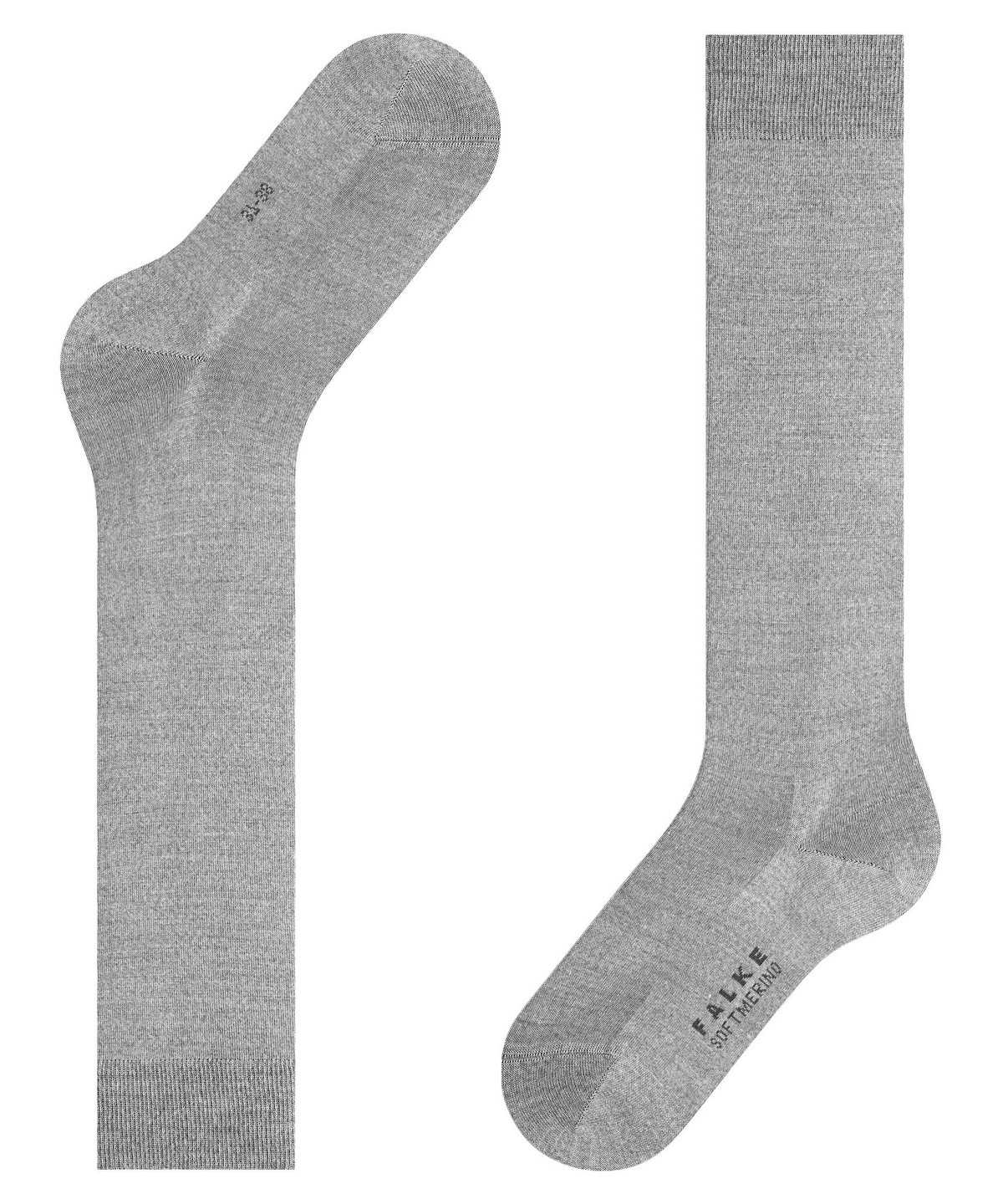 Women Falke Softmerino Knee-high Socks Socks Grey | CZRHYV435