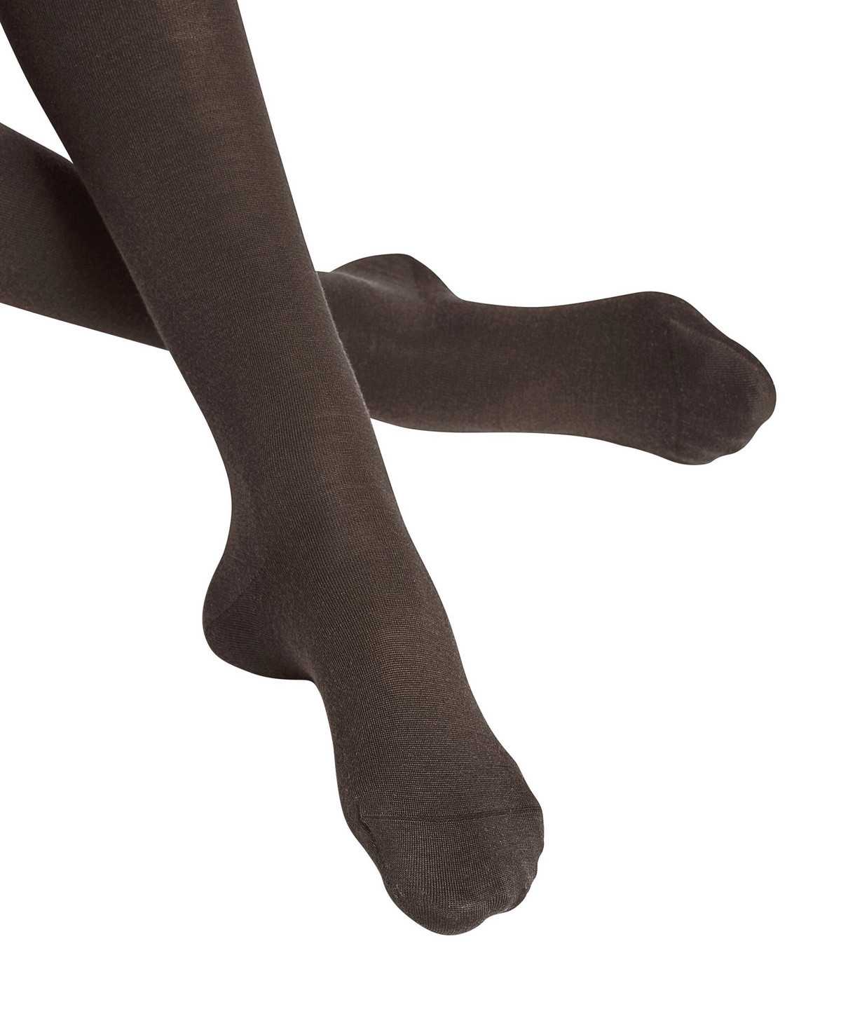 Women Falke Softmerino Overknees Knee high Socks Brown | MVBEWR018