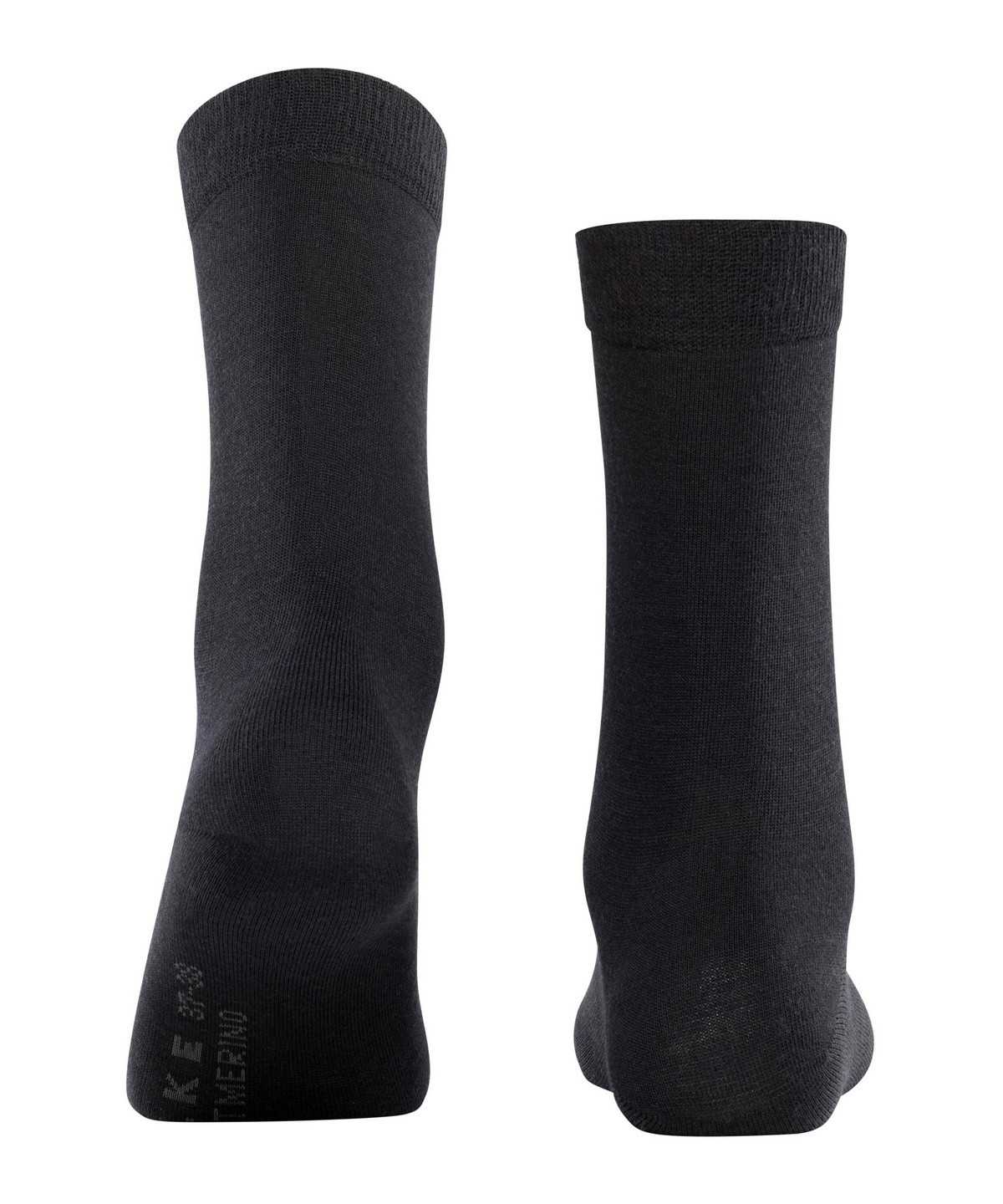 Women Falke Softmerino Socks Socks Black | XGJQNK804