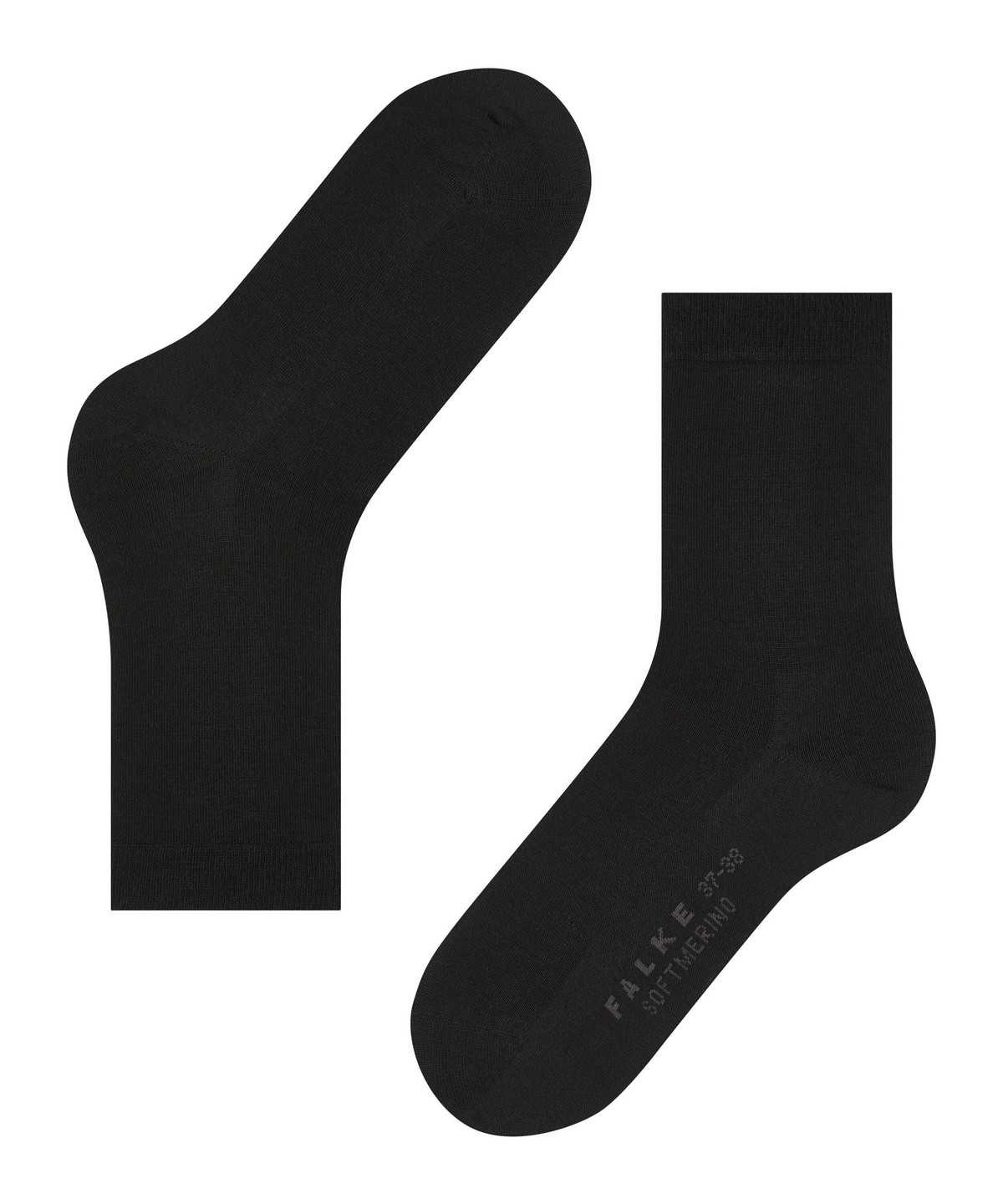 Women Falke Softmerino Socks Socks Black | XGJQNK804