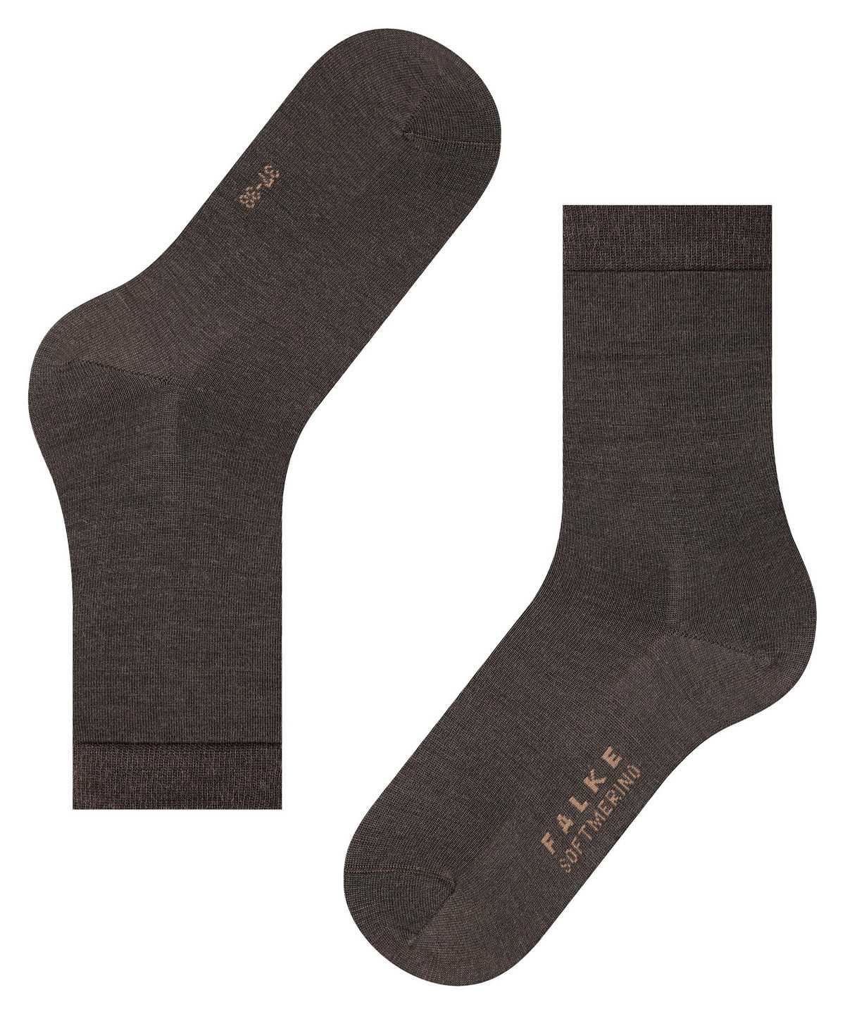 Women Falke Softmerino Socks Socks Brown | FDXQZS637