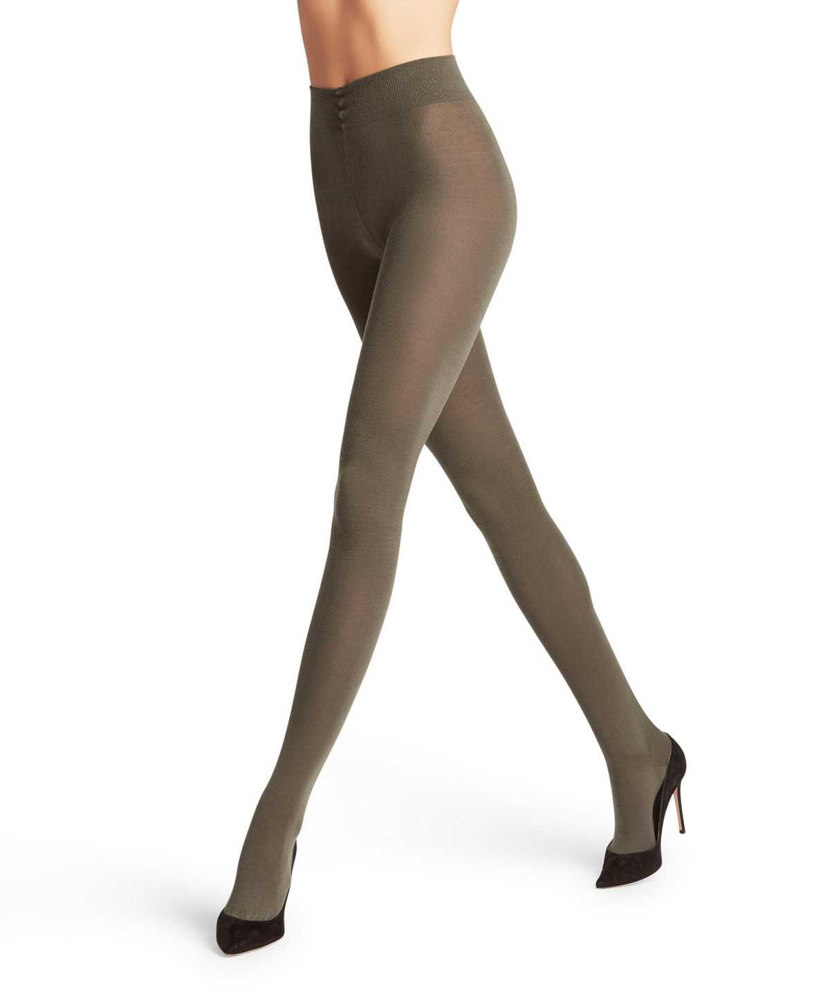 Women Falke Softmerino Tights Tights Green | JXTOHW305