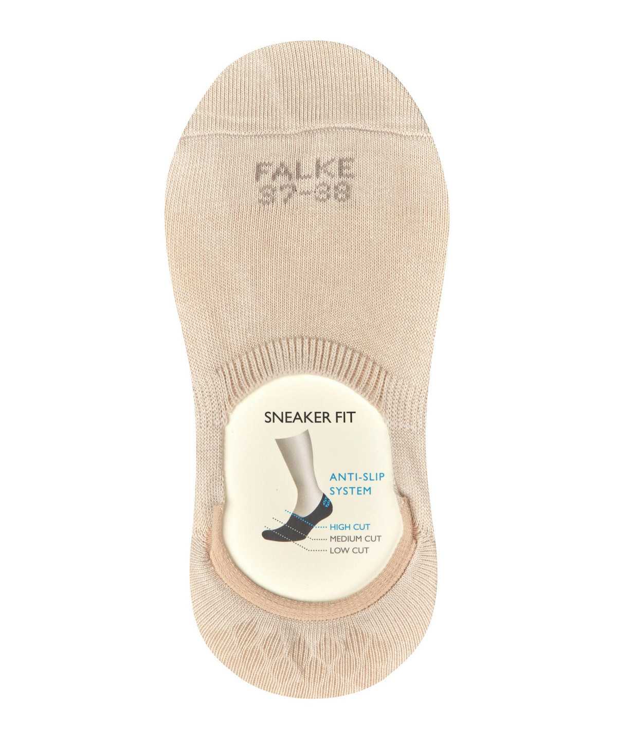 Women Falke Step High Cut Invisibles No Show Socks Beige | QHMOBZ248