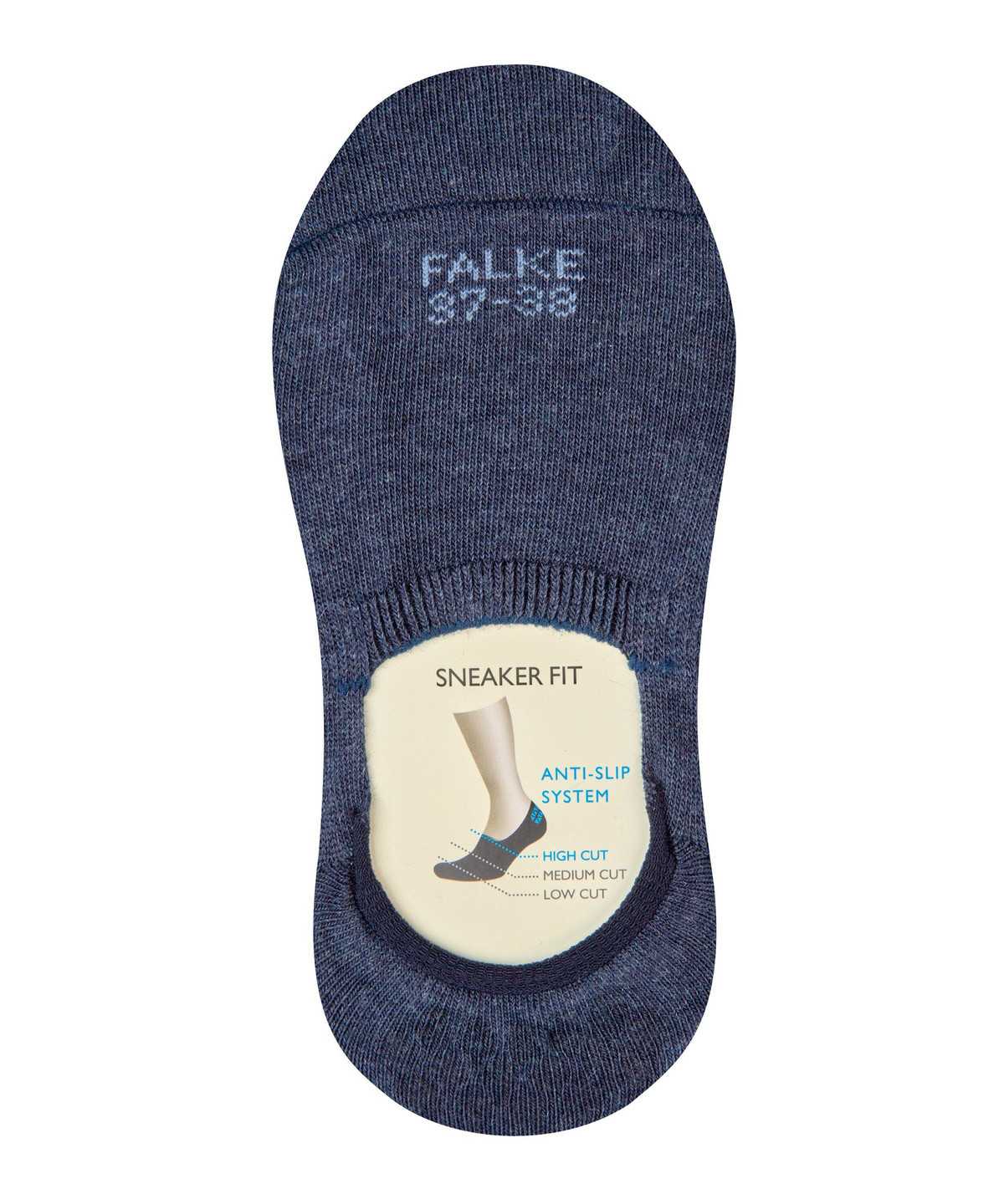 Women Falke Step High Cut Invisibles No Show Socks Blue | PREMNB826