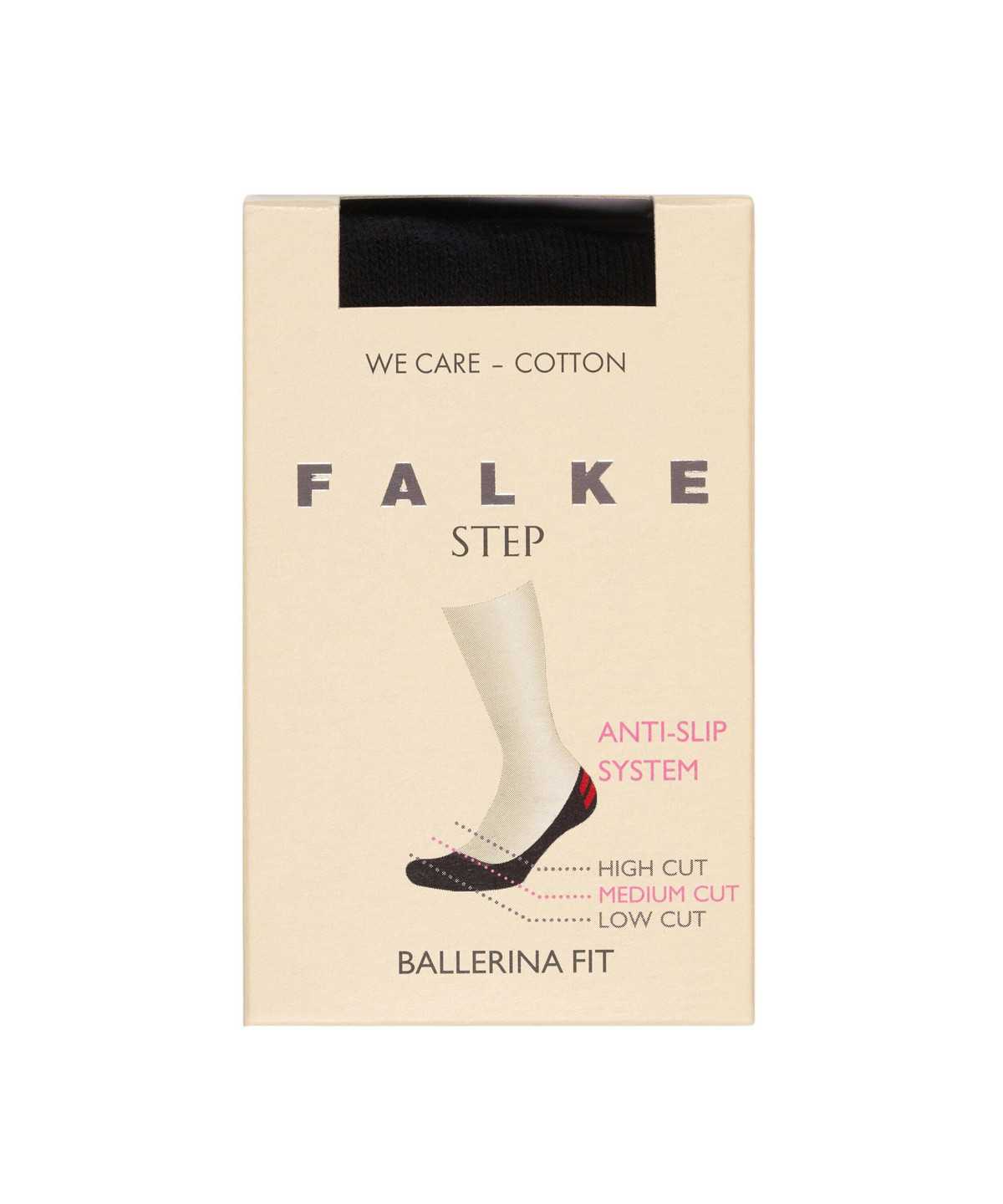 Women Falke Step Medium Cut Box Invisibles No Show Socks Black | JSVCMA287