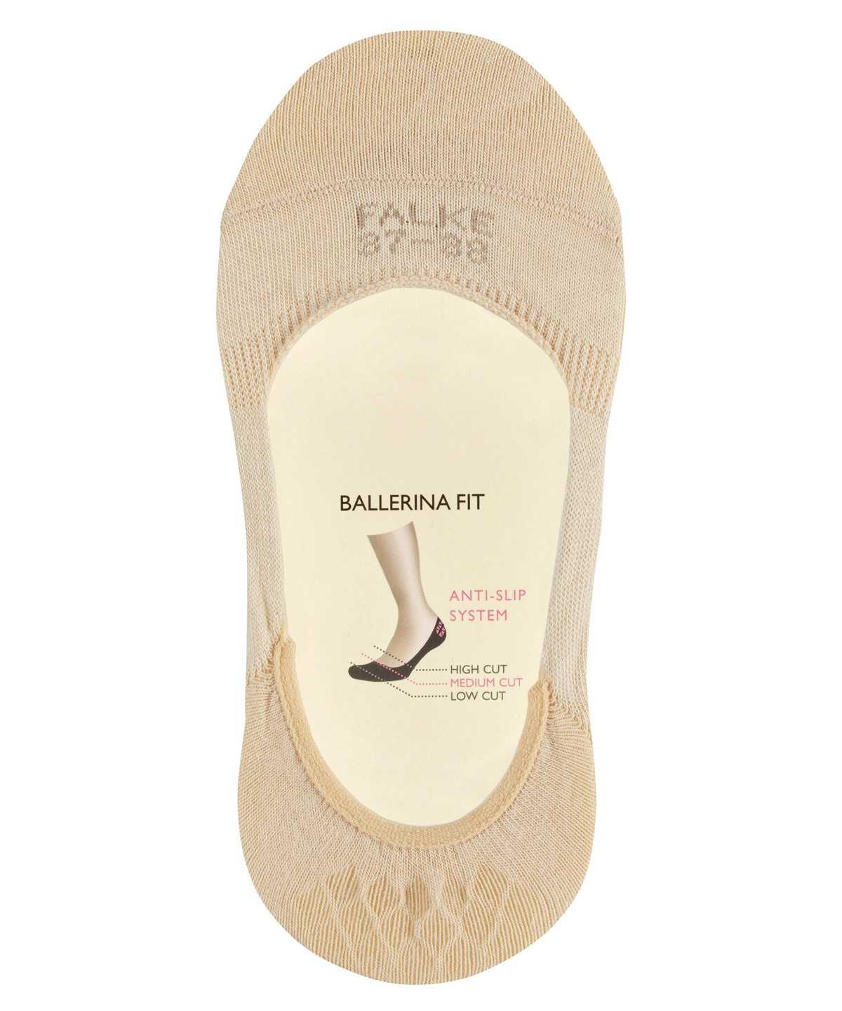 Women Falke Step Medium Cut Invisibles No Show Socks Beige | VCLREQ604