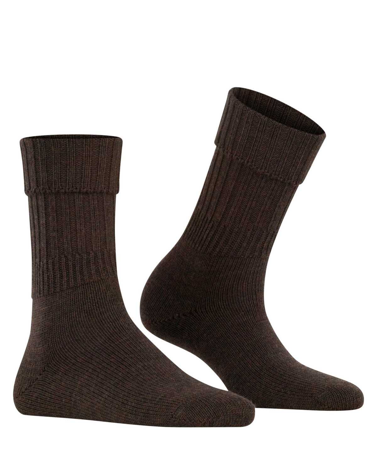 Women Falke Striggings Rib Boot socks Socks Brown | GDRJEC701