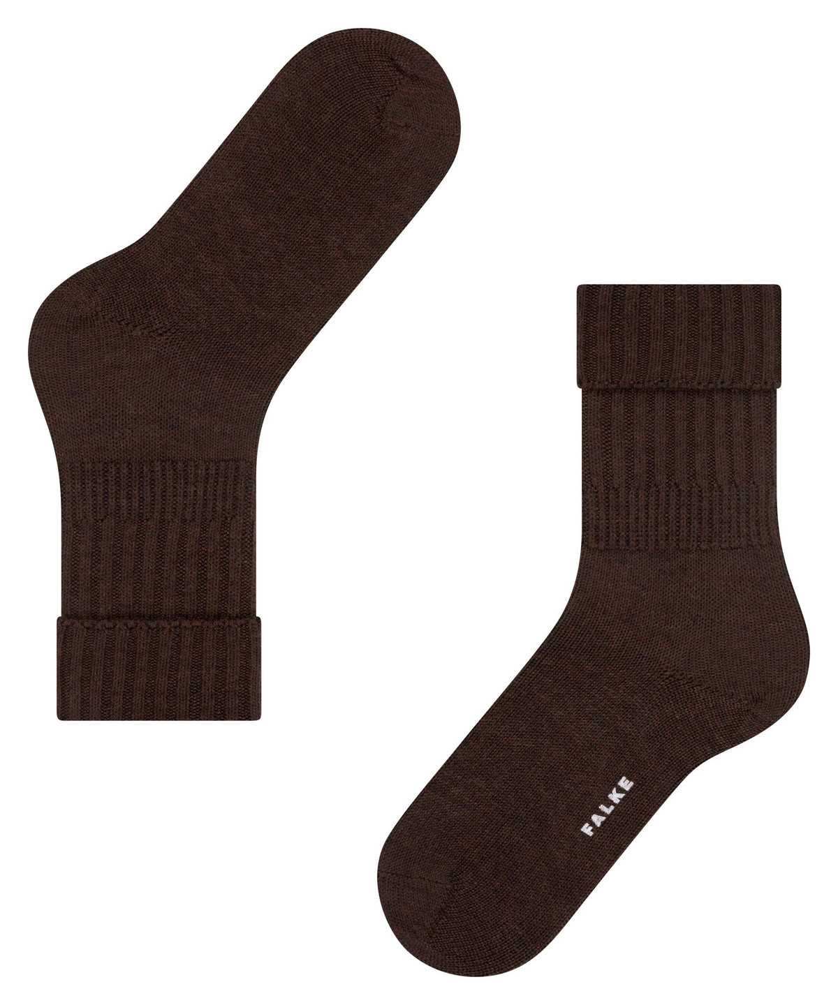 Women Falke Striggings Rib Boot socks Socks Brown | GDRJEC701