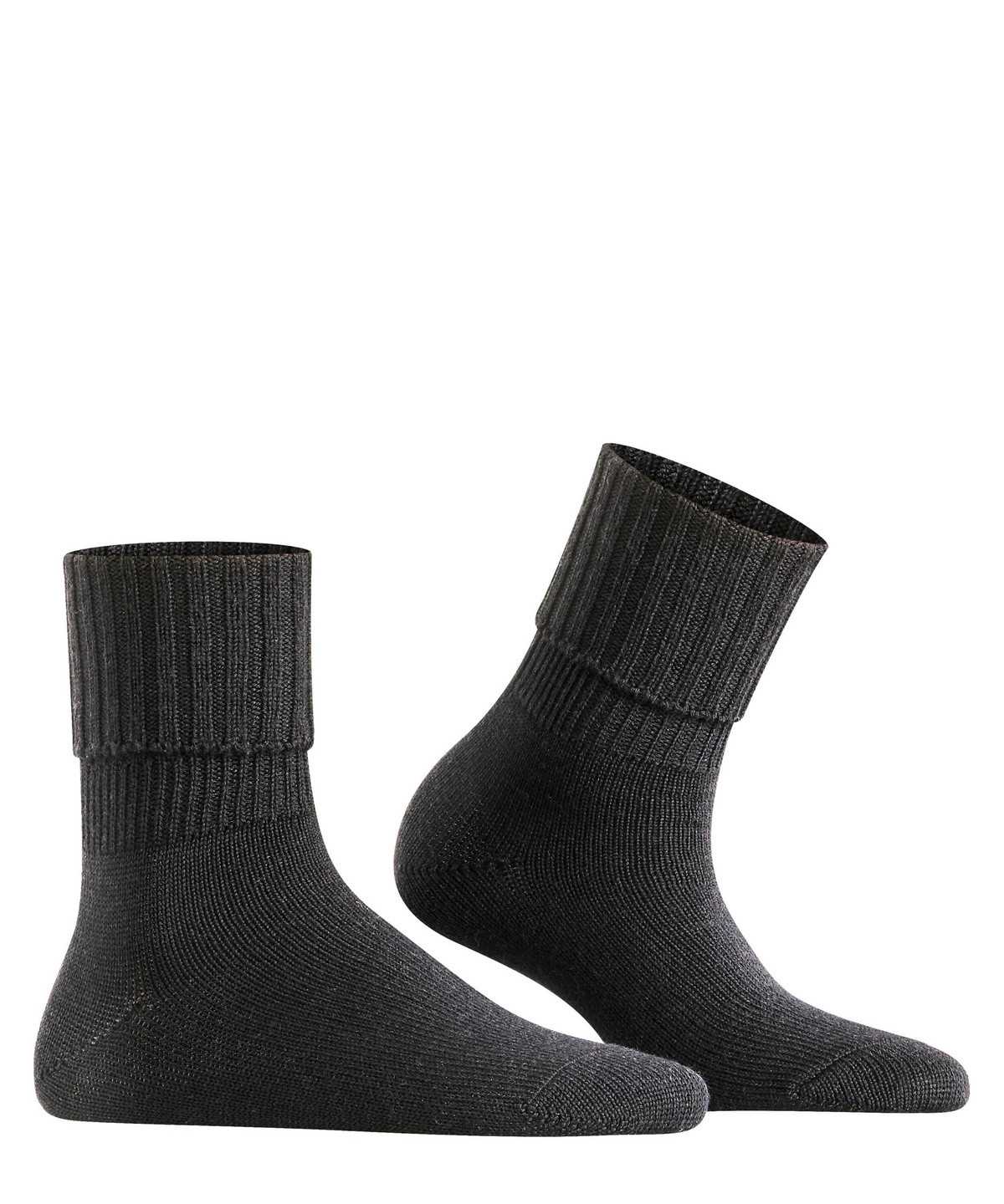 Women Falke Striggings Rib Boot socks Socks Black | ISVAEF650