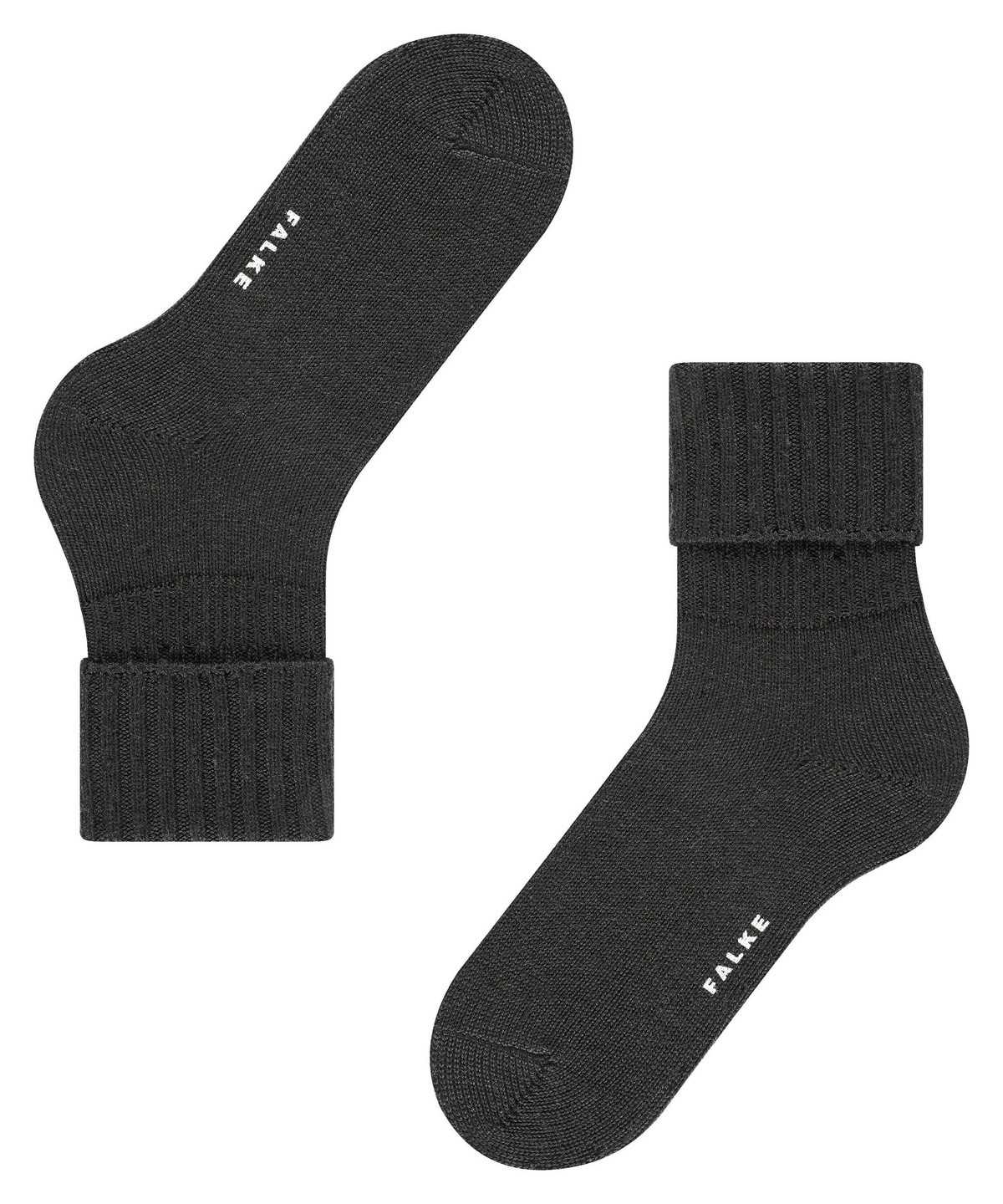 Women Falke Striggings Rib Boot socks Socks Black | ISVAEF650