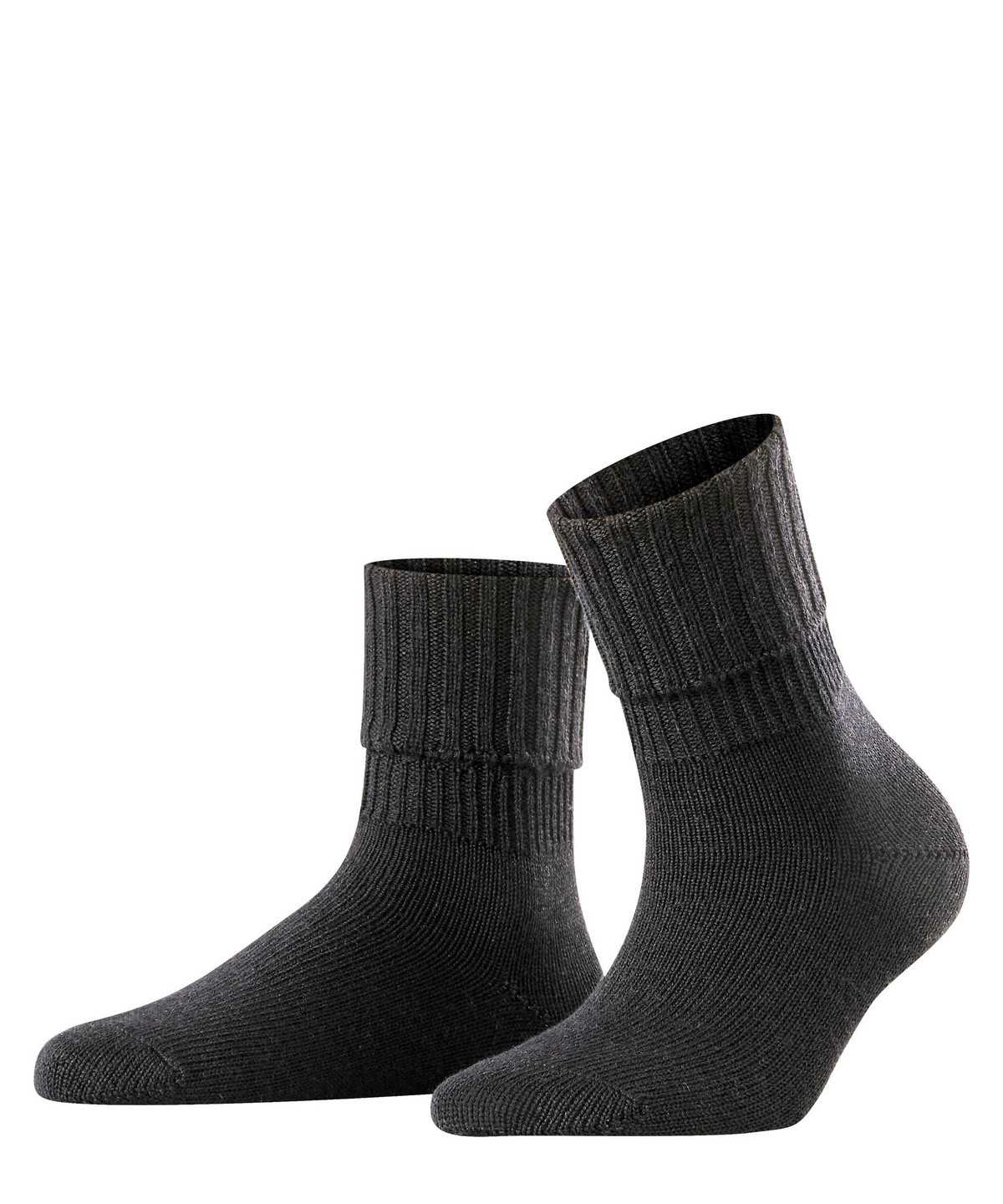 Women Falke Striggings Rib Boot socks Socks Black | ISVAEF650