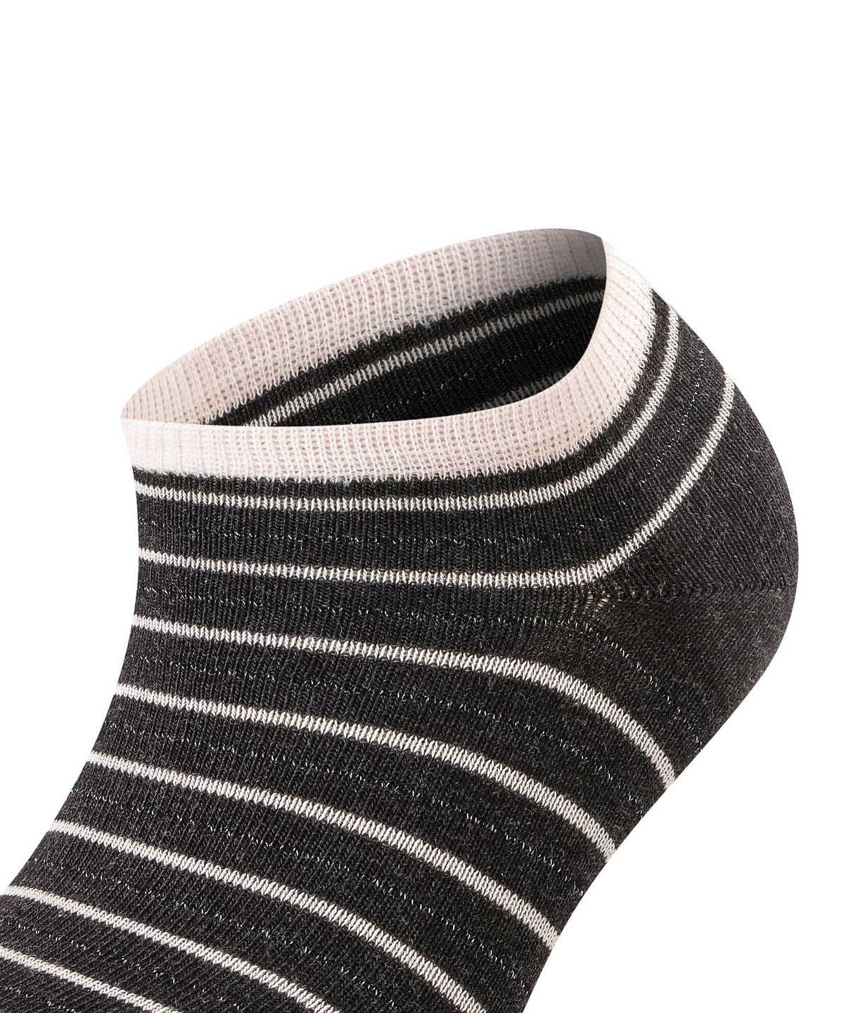 Women Falke Stripe Shimmer Sneaker Socks Socks Grey | WGKVPX295