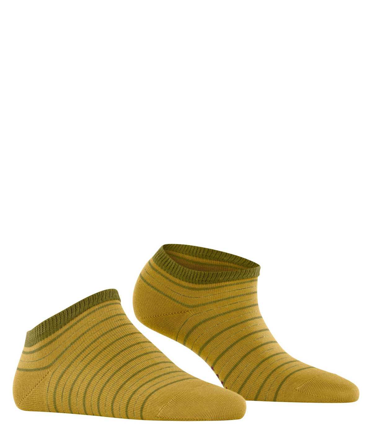 Women Falke Stripe Shimmer Sneaker Socks Socks Yellow | NFIPUT935