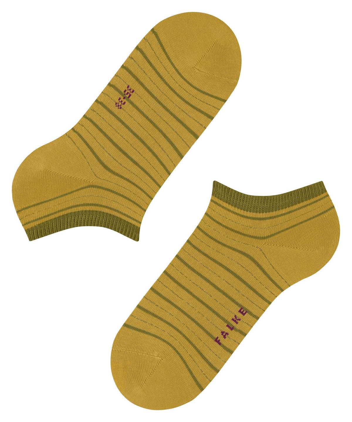 Women Falke Stripe Shimmer Sneaker Socks Socks Yellow | NFIPUT935