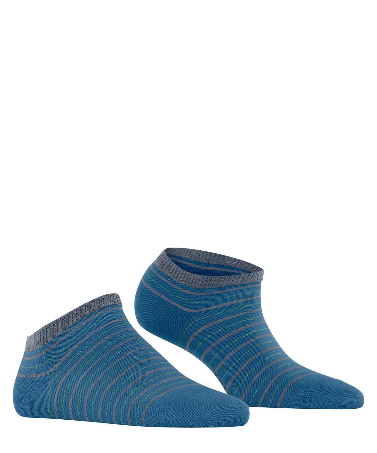 Women Falke Stripe Shimmer Sneaker Socks Socks Blue | JGWIKM691