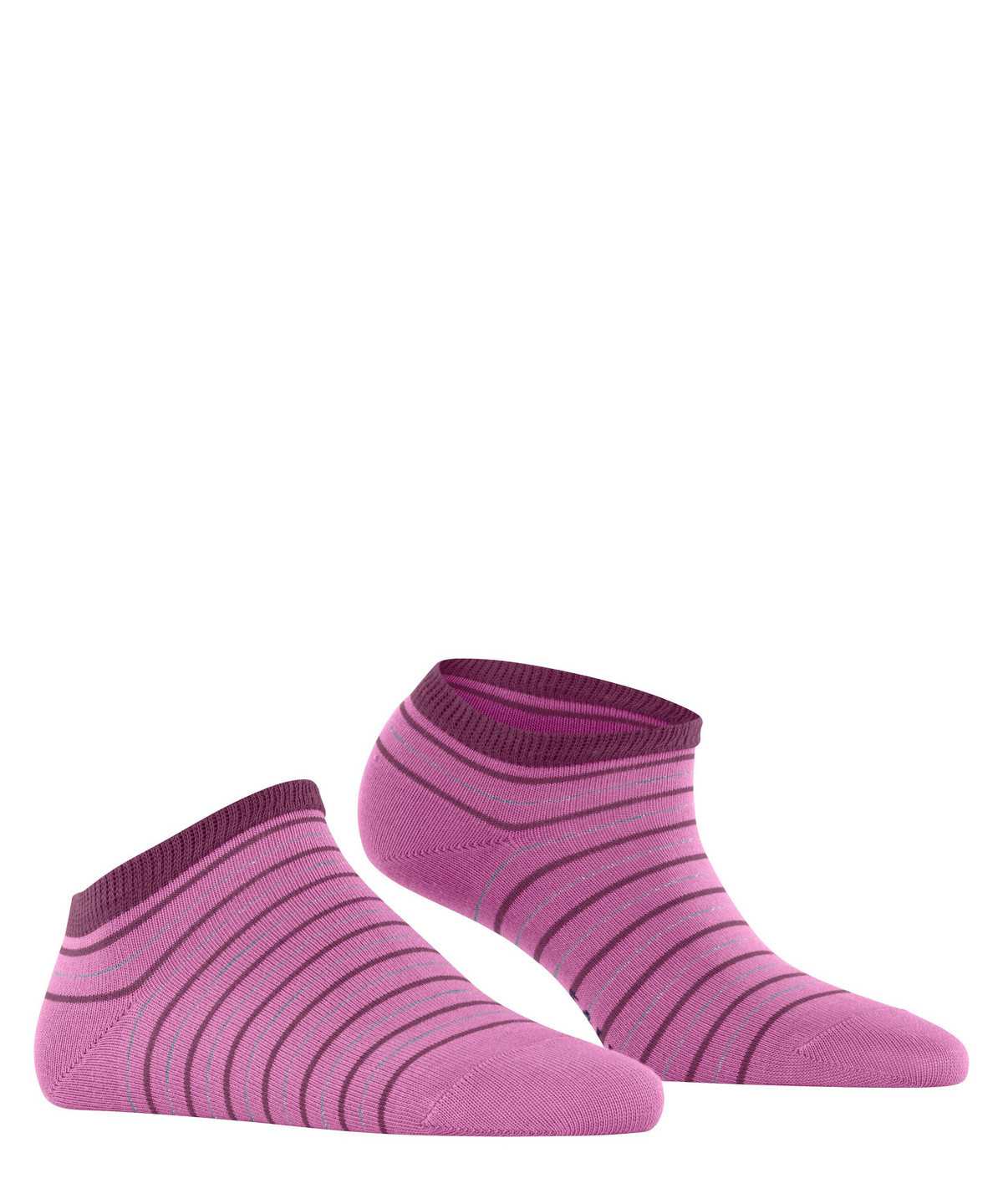 Women Falke Stripe Shimmer Sneaker Socks Socks Red | IVLHBA367