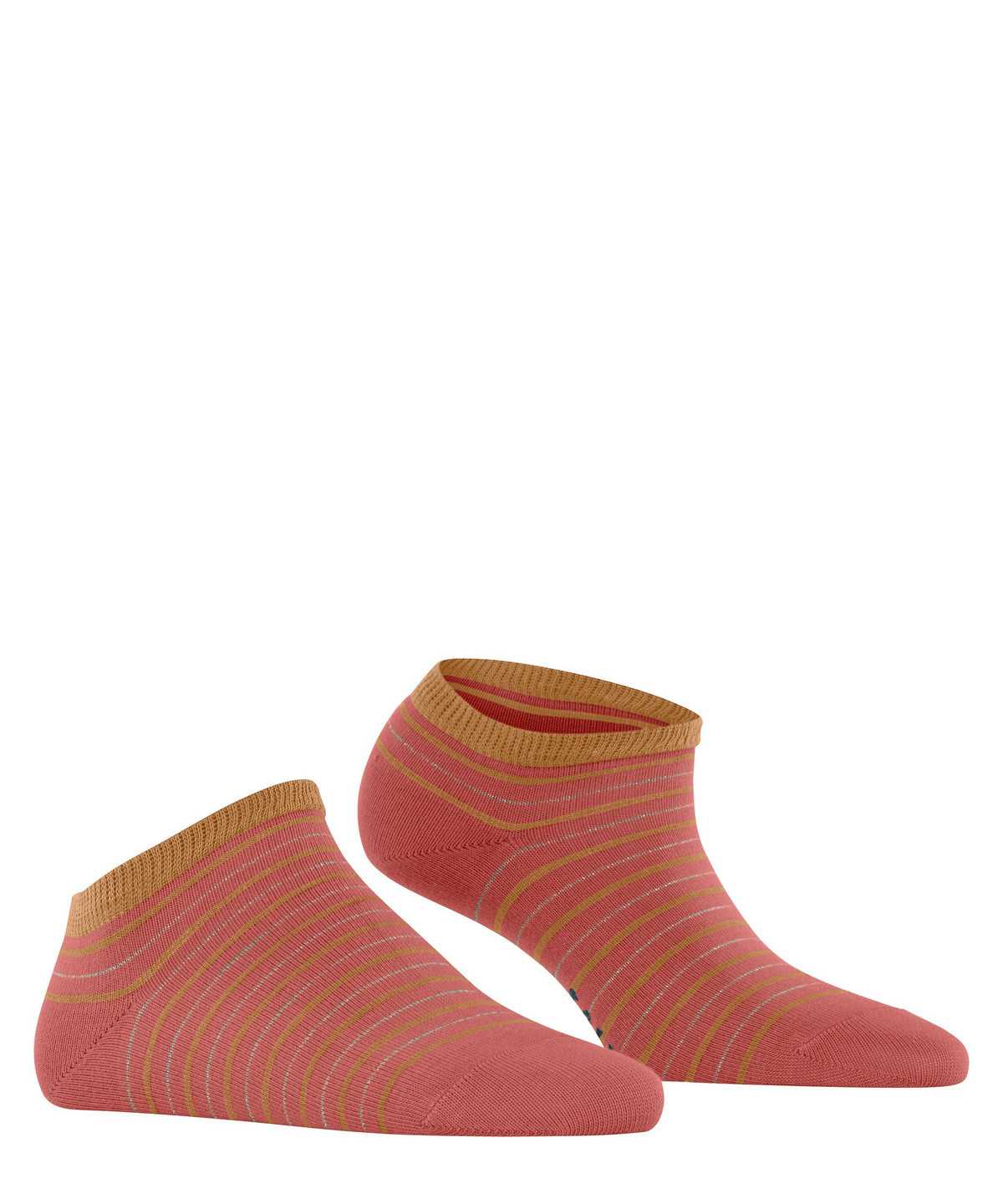 Women Falke Stripe Shimmer Sneaker Socks Socks Red | JBOYWT849