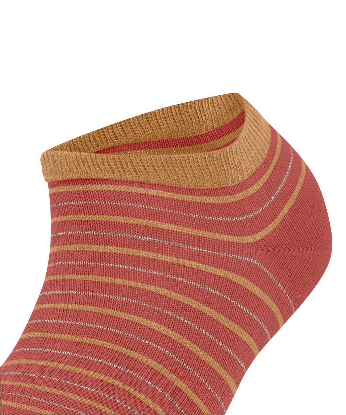 Women Falke Stripe Shimmer Sneaker Socks Socks Red | JBOYWT849