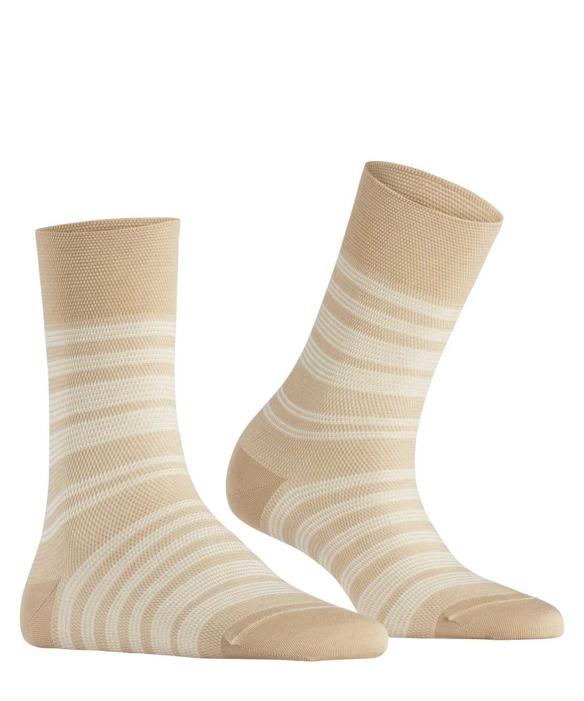 Women Falke Sunset Stripe Socks Socks Beige | ODSVFW907