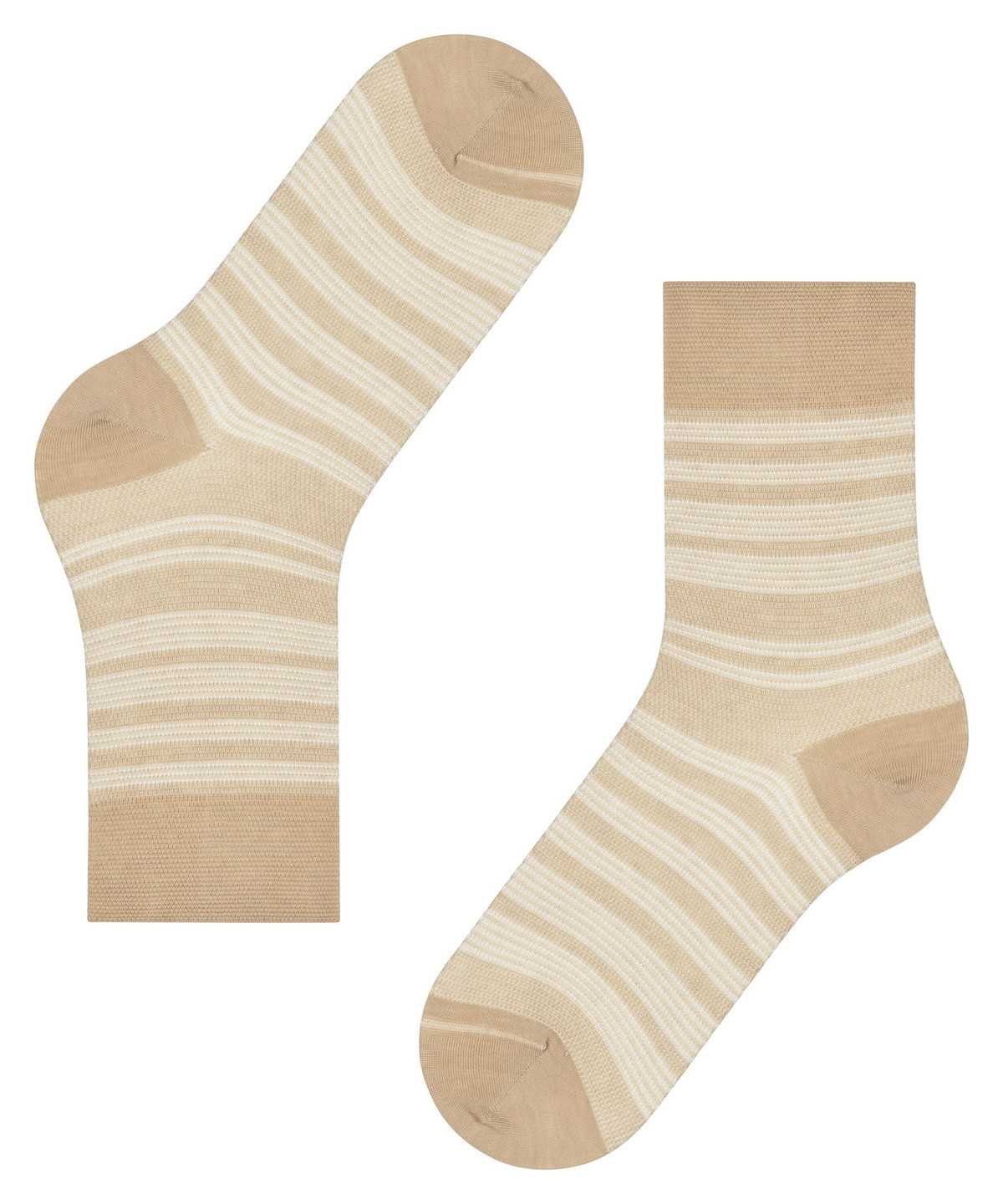 Women Falke Sunset Stripe Socks Socks Beige | ODSVFW907