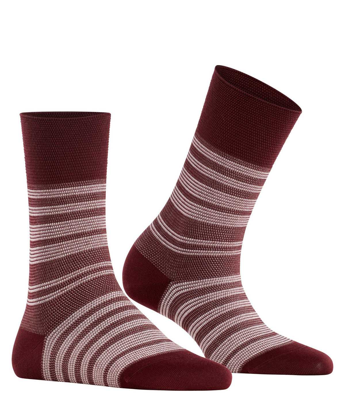 Women Falke Sunset Stripe Socks Socks Red | OKMXWR810