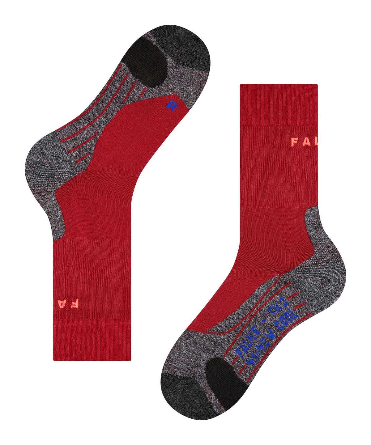 Women Falke TK2 Explore Cool Trekking Socks Sports Socks Red | XSDVGJ914