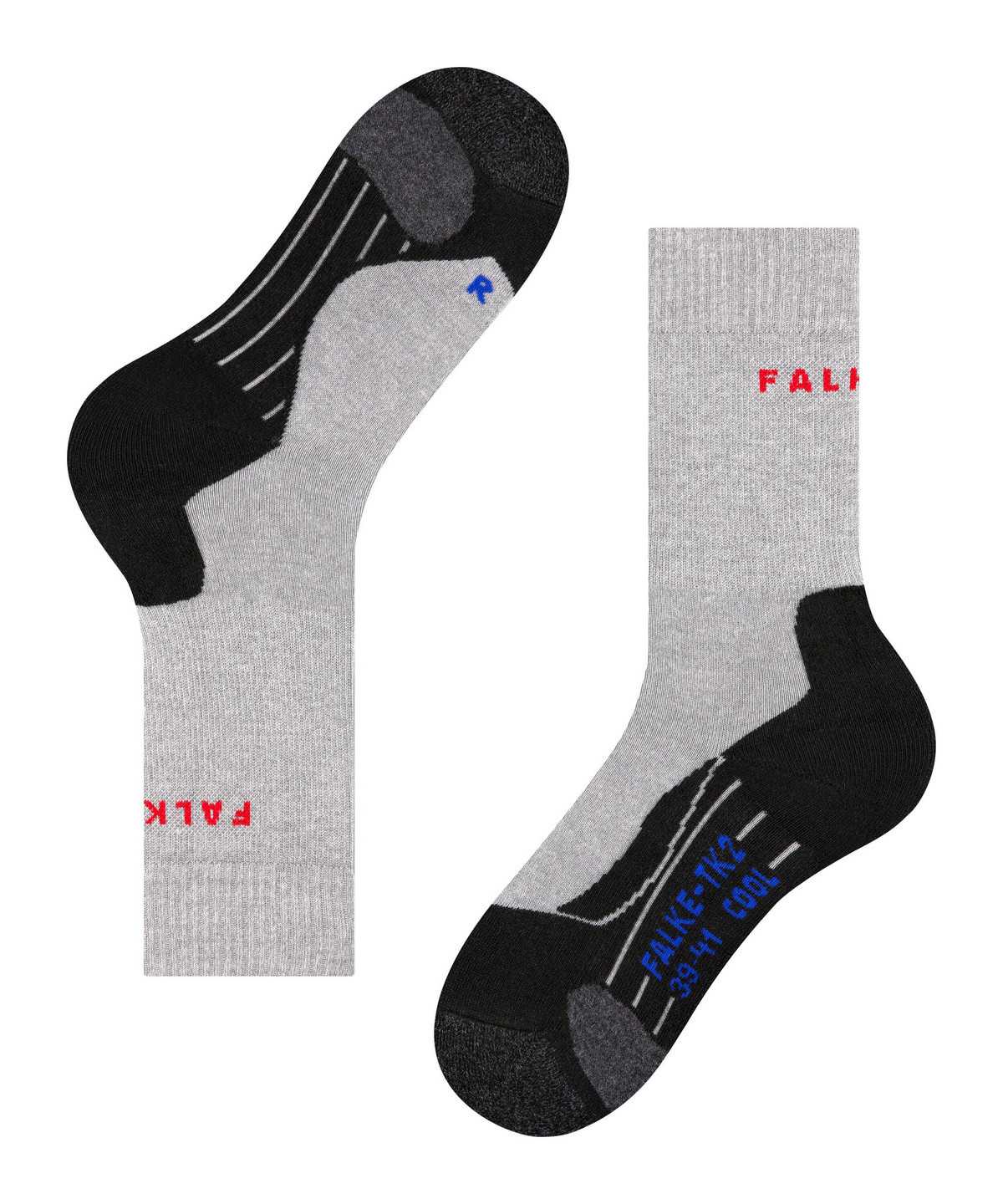 Women Falke TK2 Explore Cool Trekking Socks Sports Socks Grey | YXWKPV706