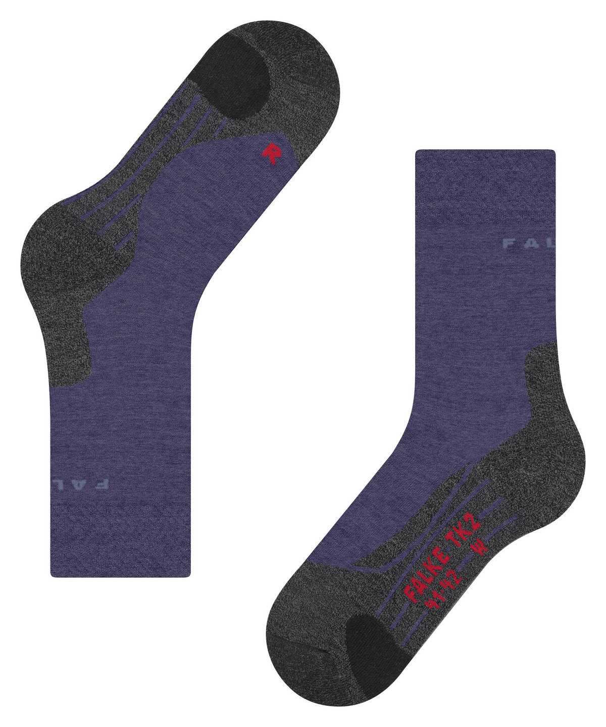 Women Falke TK2 Explore Melange Trekking Socks Sports Socks Purple | QNSAHX504