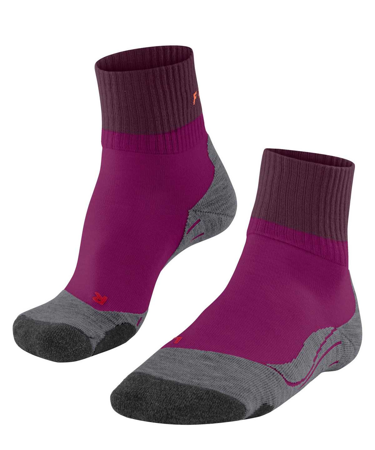 Women Falke TK2 Explore Short Trekking Short sock Sports Socks Purple | HRGKUY308