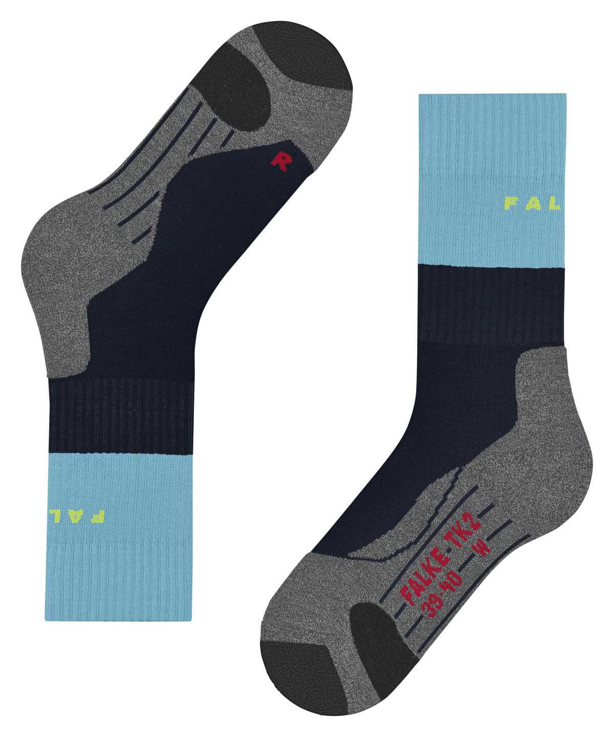 Women Falke TK2 Explore Trekking Socks Sports Socks Blue | VXCQGY248