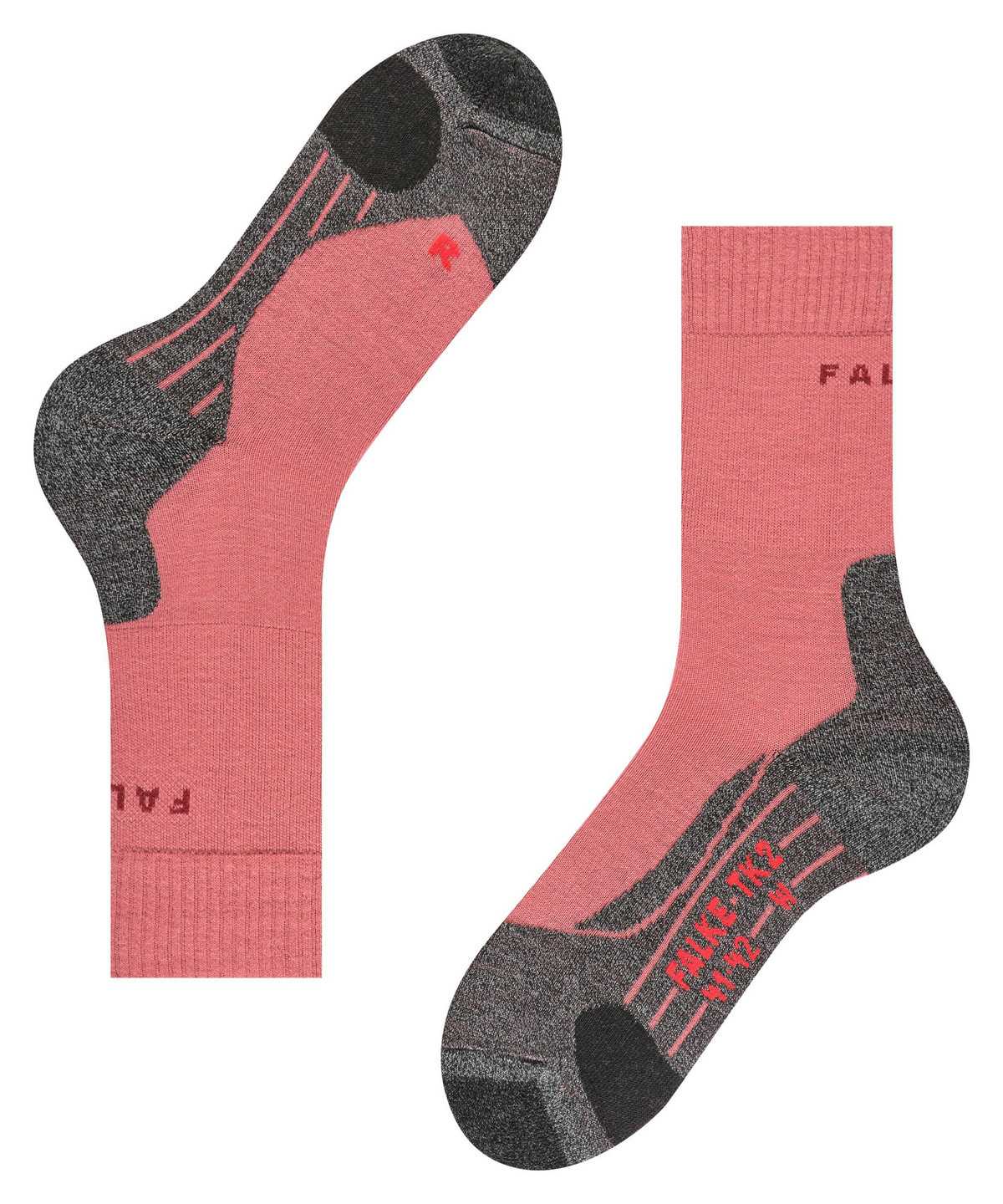 Women Falke TK2 Explore Trekking Socks Sports Socks Red | TEBCWD857