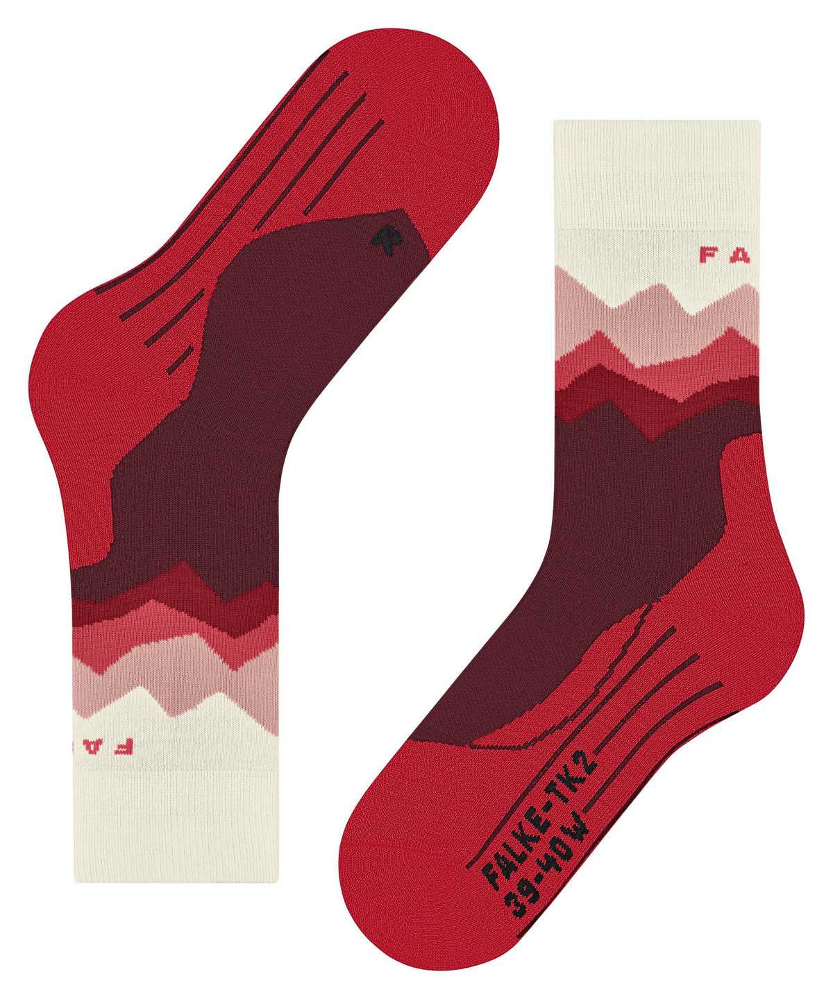 Women Falke TK2 Explore Trekking Socks Sports Socks Red | ZMJGVA743