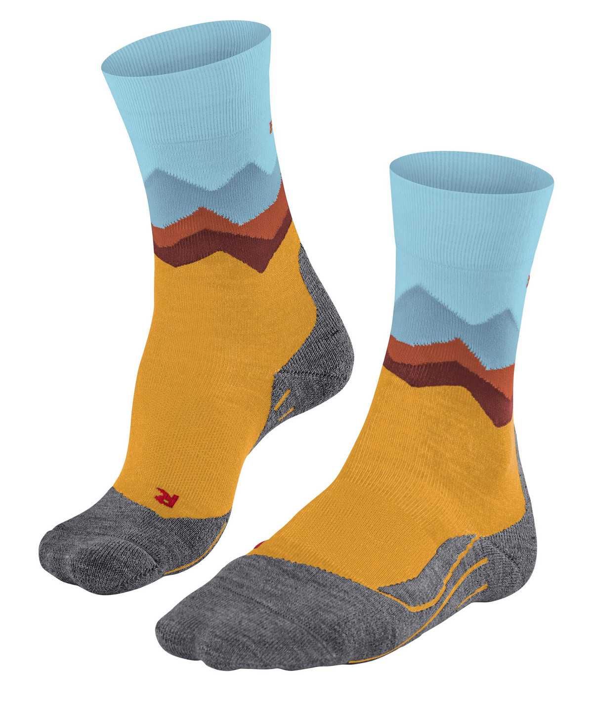 Women Falke TK2 Explore Trekking Socks Sports Socks Yellow | NOVTXI197