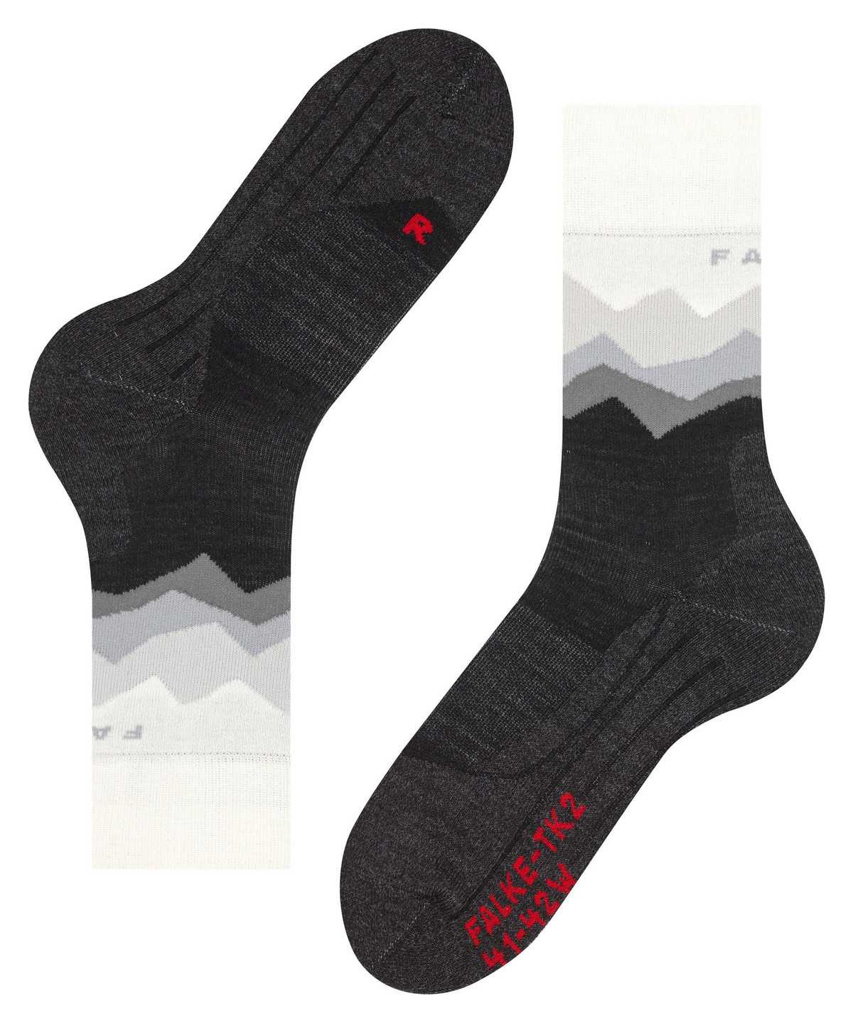 Women Falke TK2 Explore Trekking Socks Sports Socks Black | DYCPFQ598