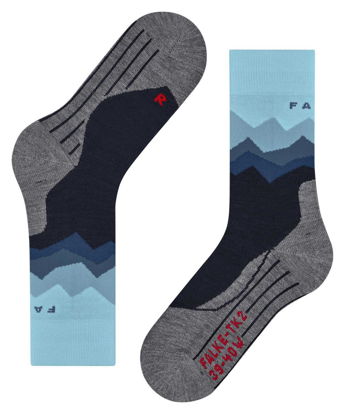 Women Falke TK2 Explore Trekking Socks Sports Socks Blue | QIWHDC635