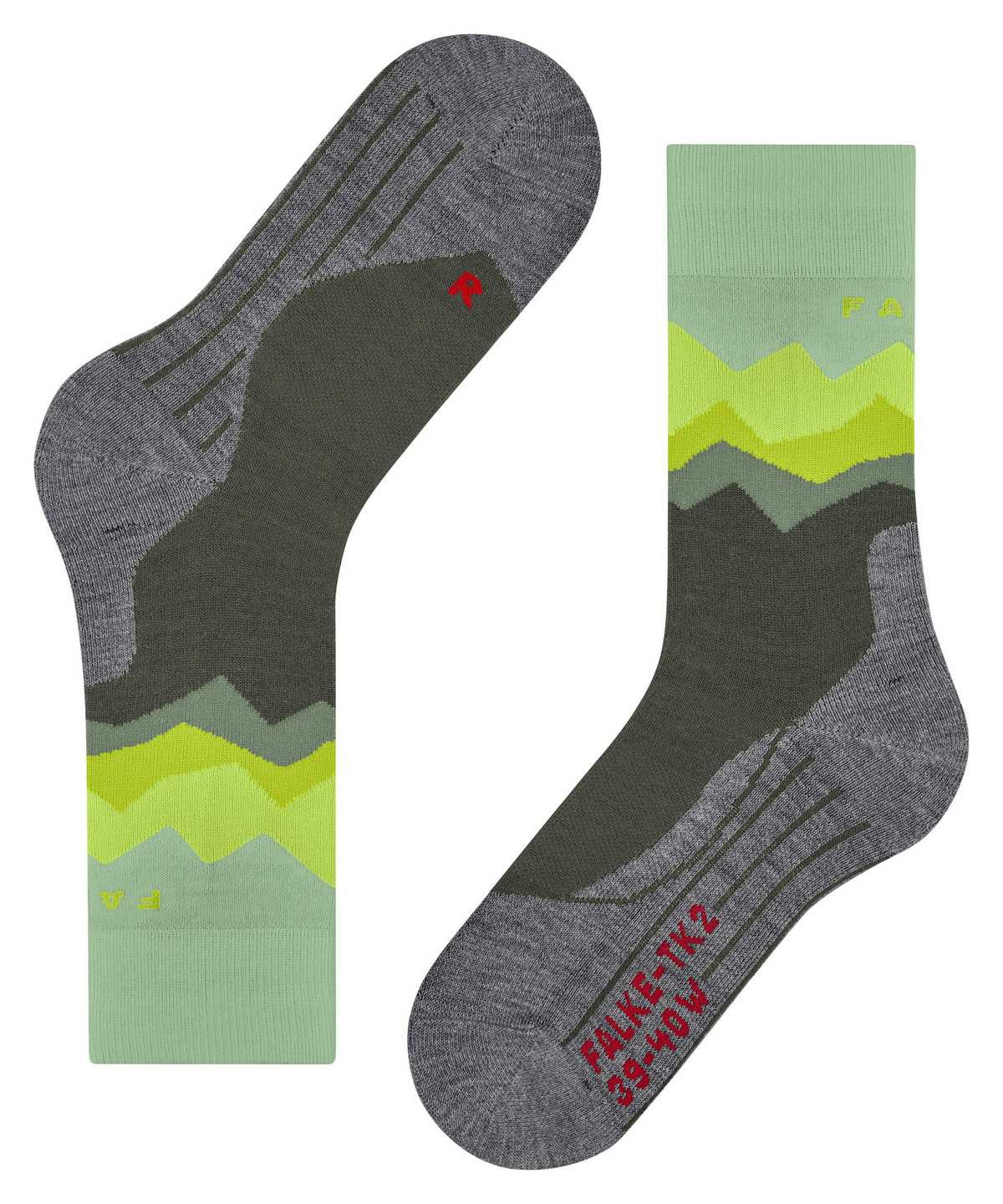 Women Falke TK2 Explore Trekking Socks Sports Socks Green | OTPCXL579