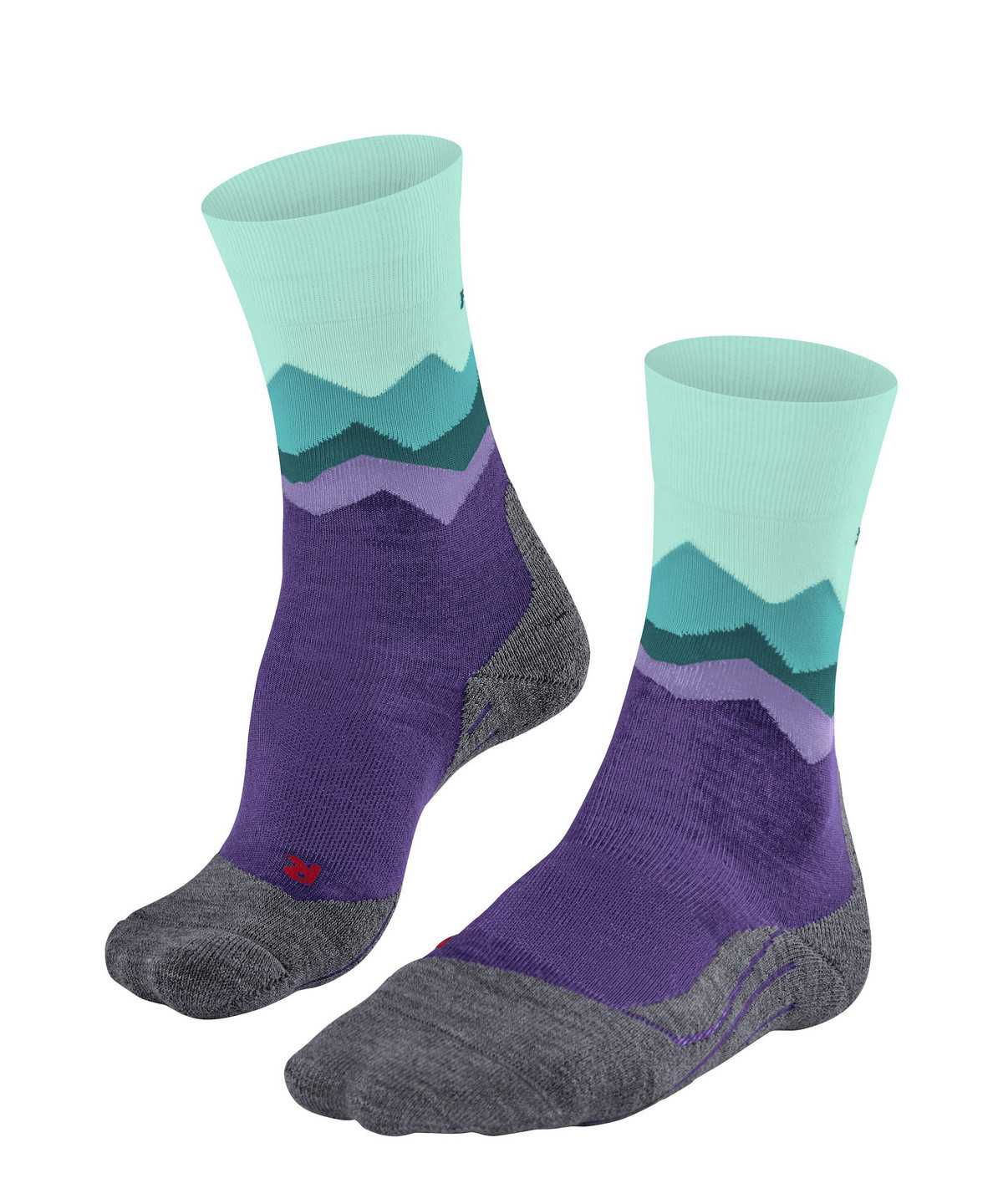 Women Falke TK2 Explore Trekking Socks Sports Socks Purple | QZXUJC908