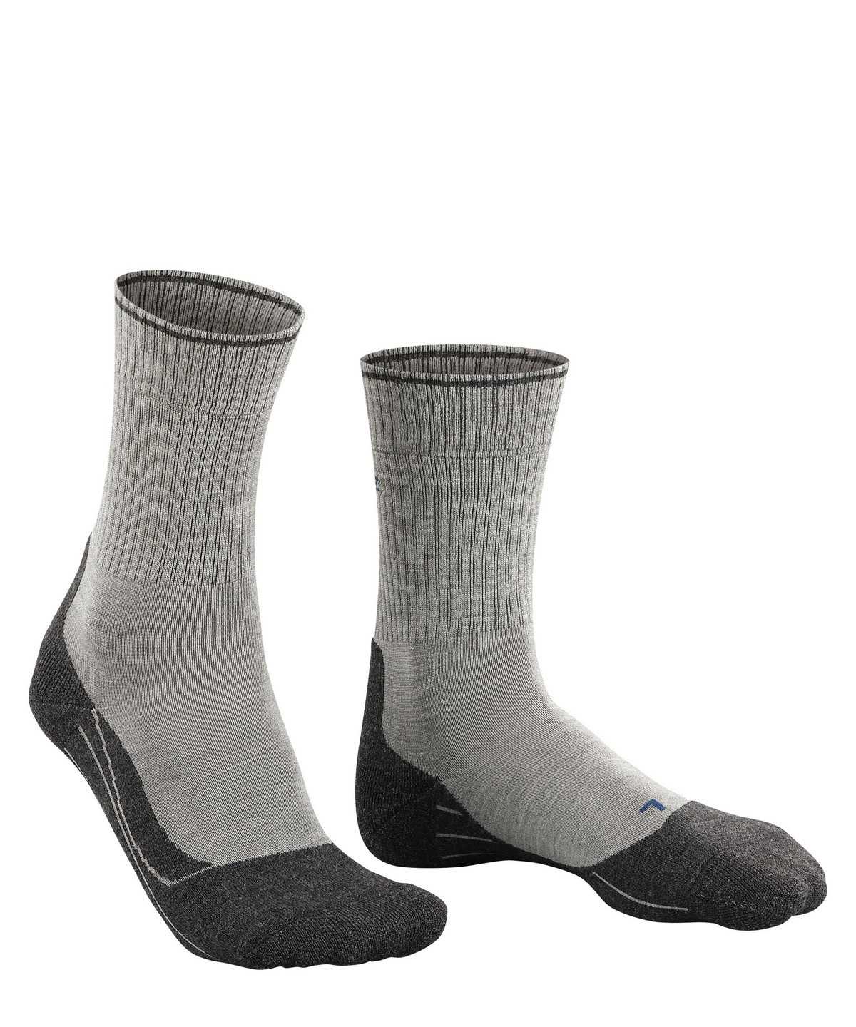 Women Falke TK2 Explore Wool Silk Trekking Socks Sports Socks Grey | YSJLVH463