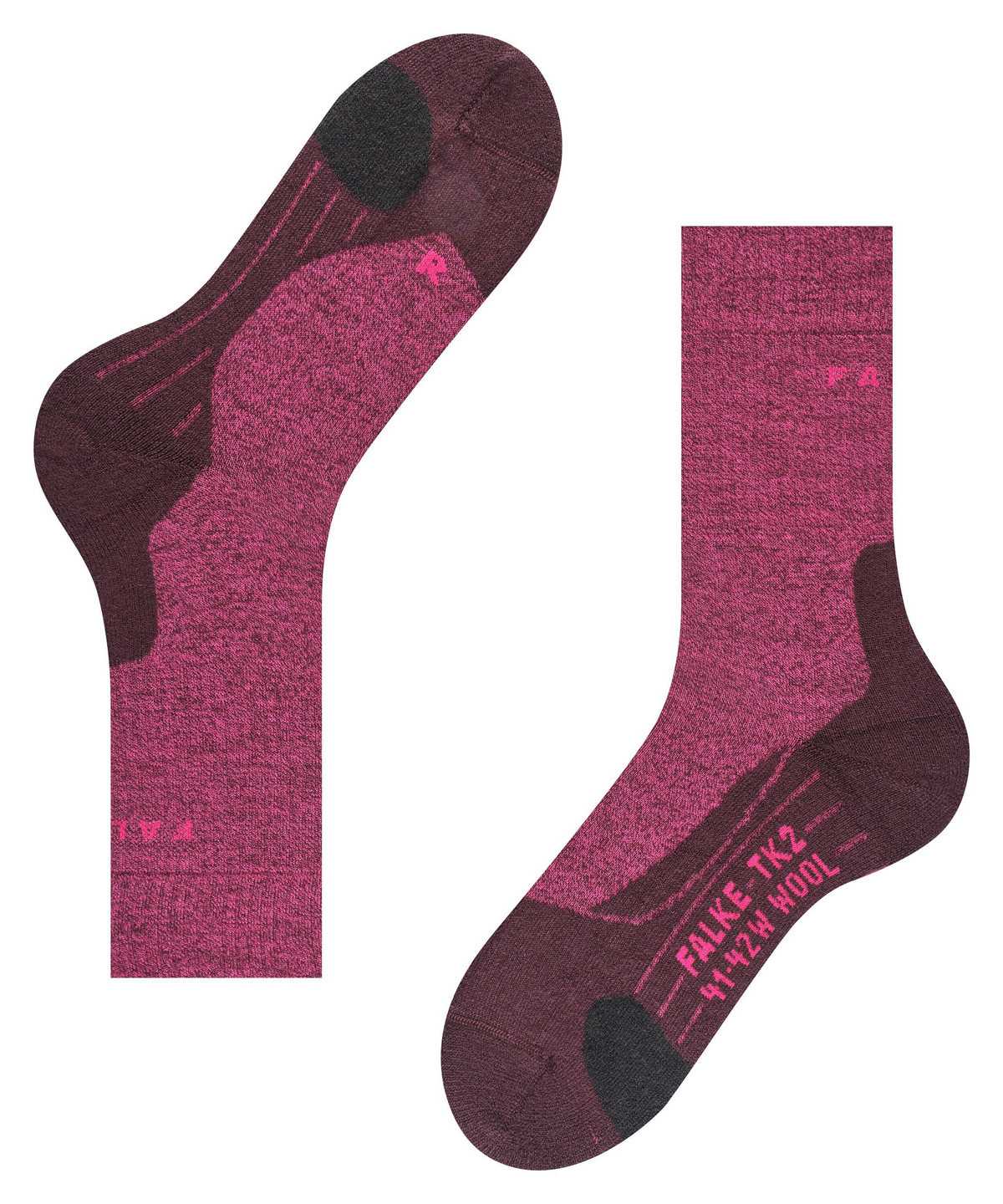 Women Falke TK2 Explore Wool Trekking Socks Sports Socks Red | SIXWOZ475