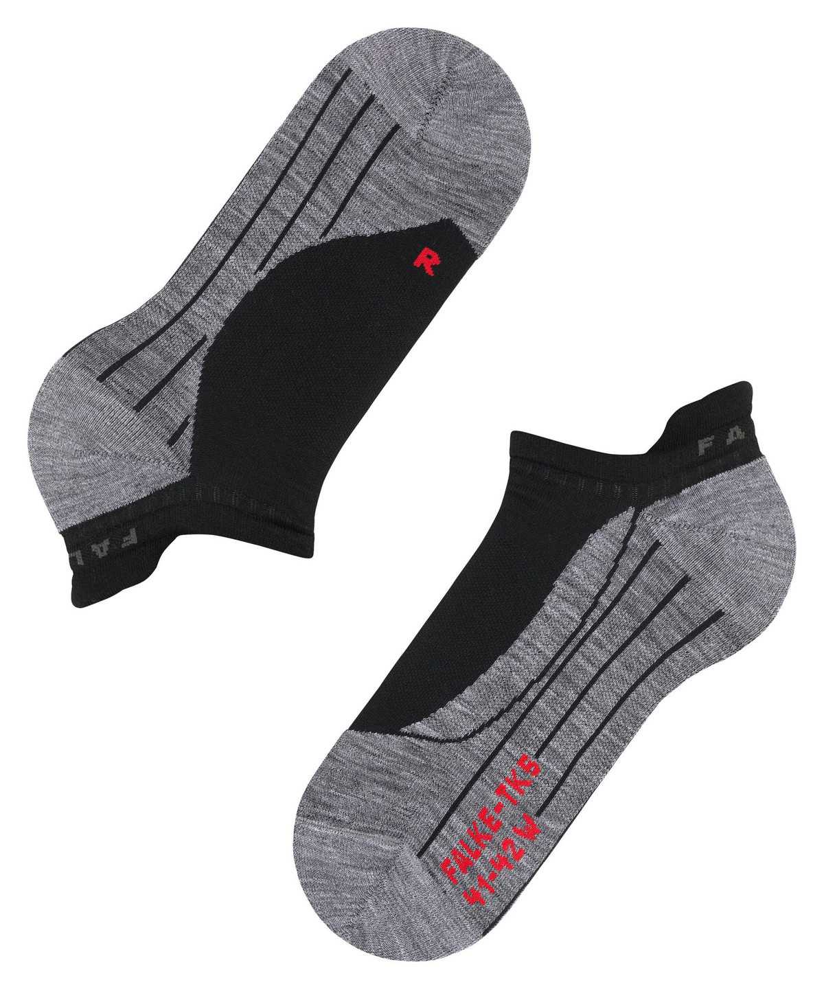 Women Falke TK5 Wander Invisible Trekking Invisibles Sports Socks Black | OLJUKP980