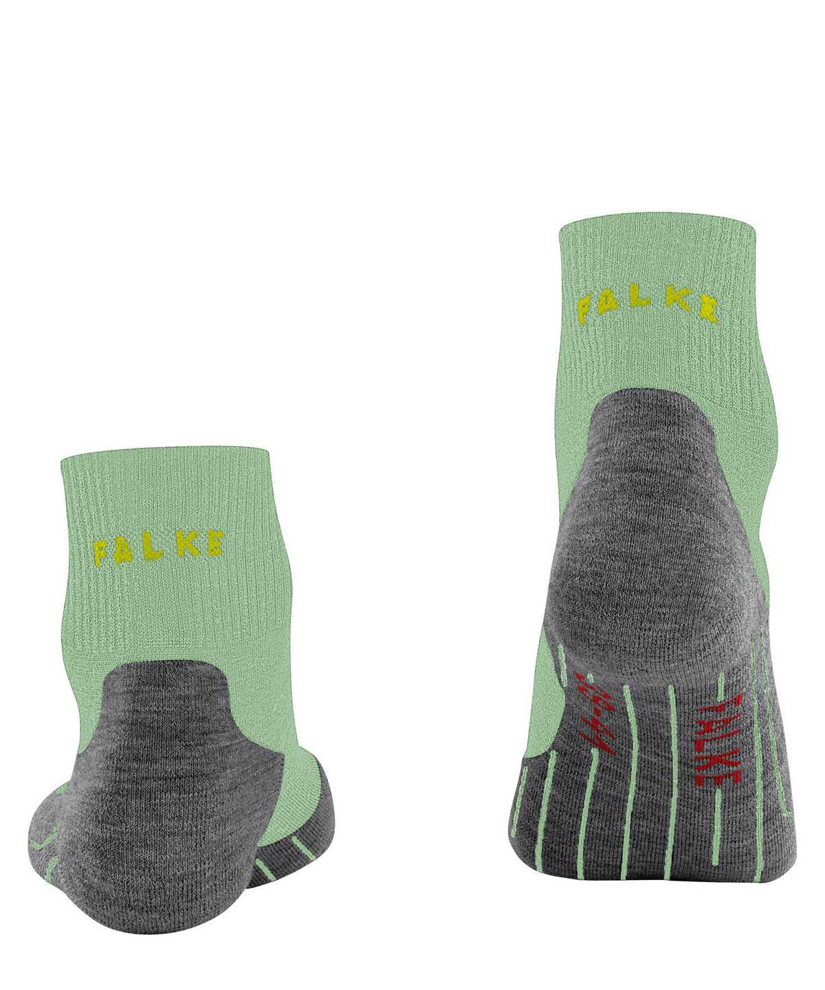 Women Falke TK5 Wander Short Trekking Short sock Sports Socks Green | ZCJRTB631