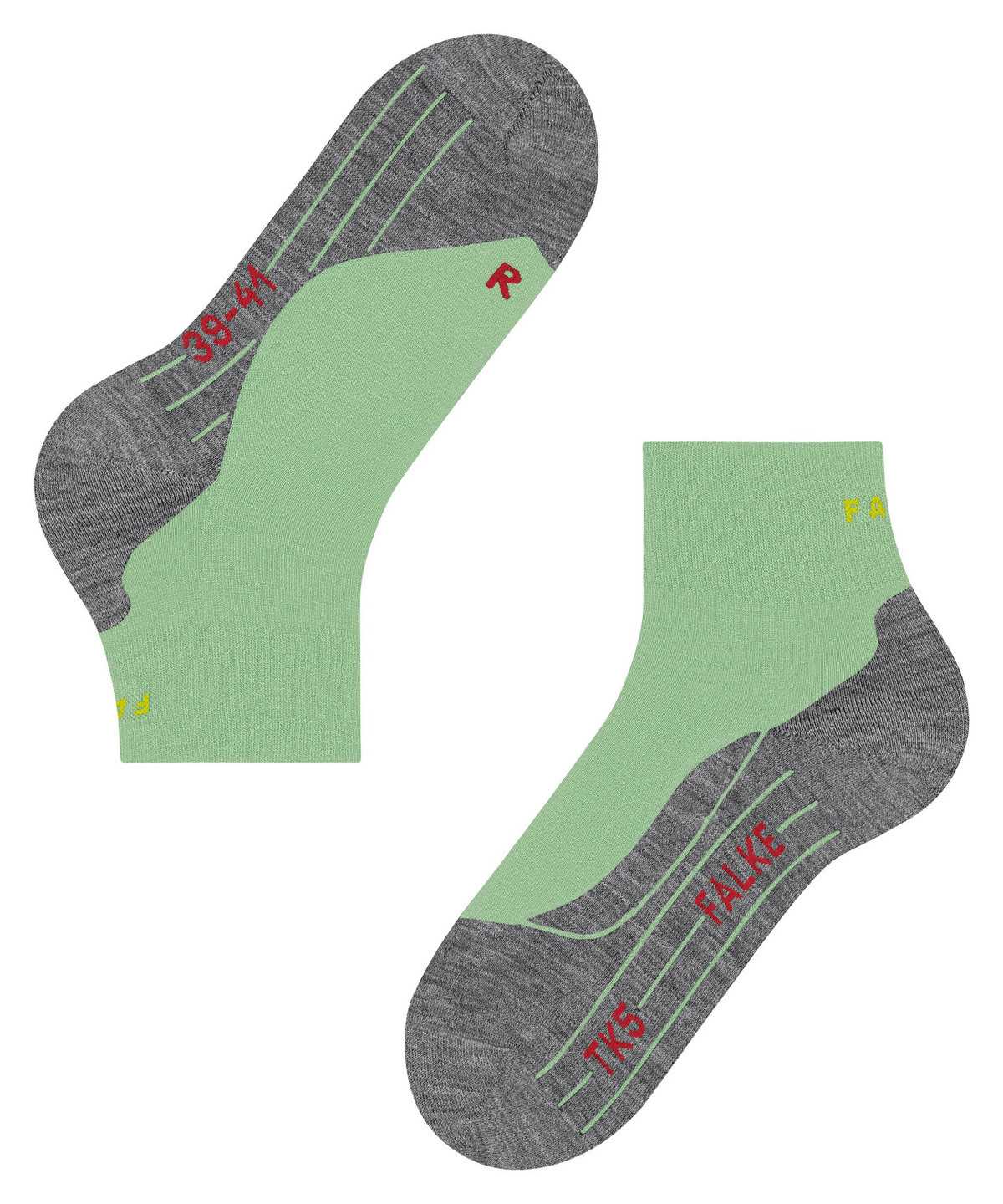 Women Falke TK5 Wander Short Trekking Short sock Sports Socks Green | ZCJRTB631