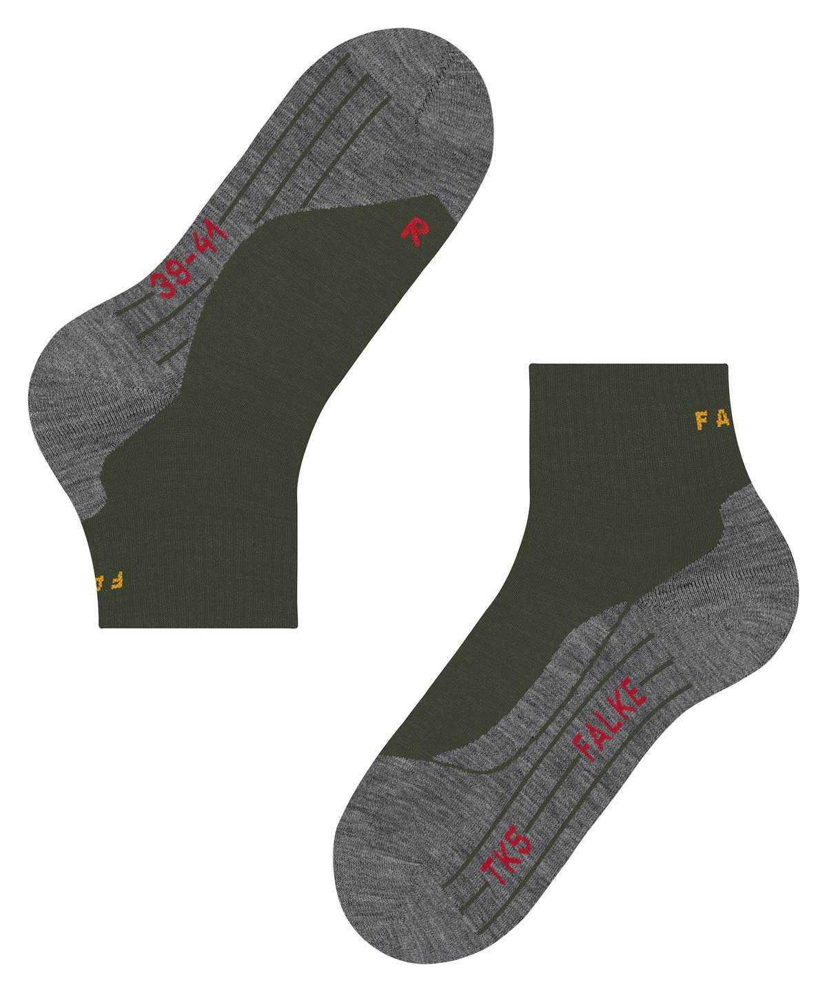 Women Falke TK5 Wander Short Trekking Short sock Sports Socks Green | UXZEWK296