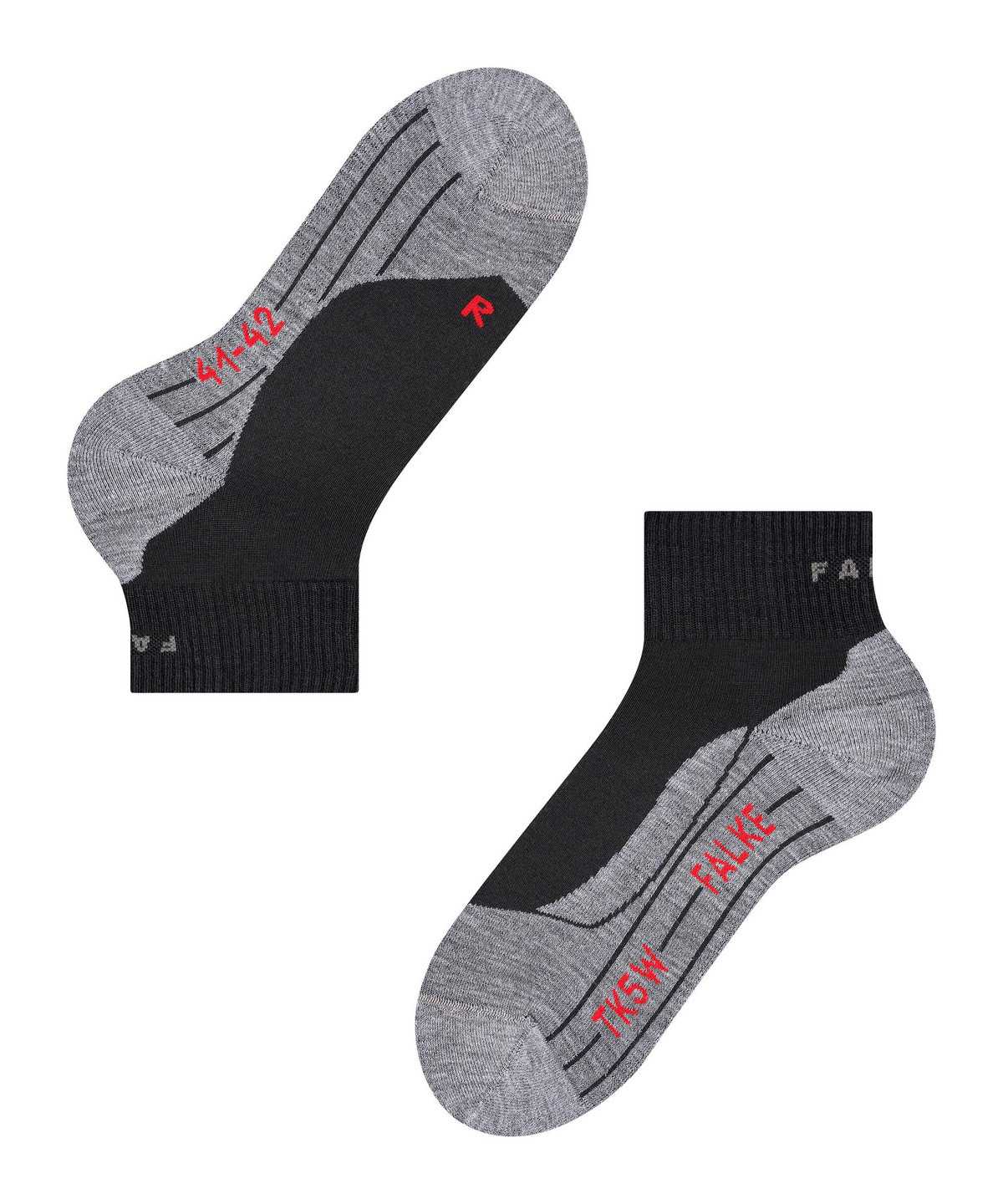 Women Falke TK5 Wander Short Trekking Short sock Sports Socks Black | LONCAY410