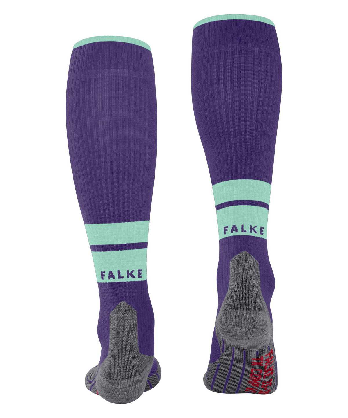 Women Falke TK Compression Energy Trekking Knee-high Socks Sports Socks Purple | WZAOJY710