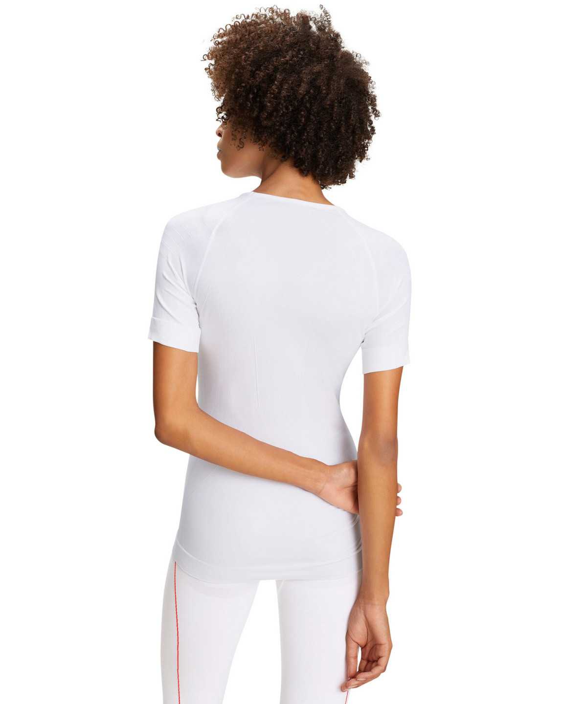 Women Falke T-Shirt Warm Short Sleeve Shirts White | PIHEWU625