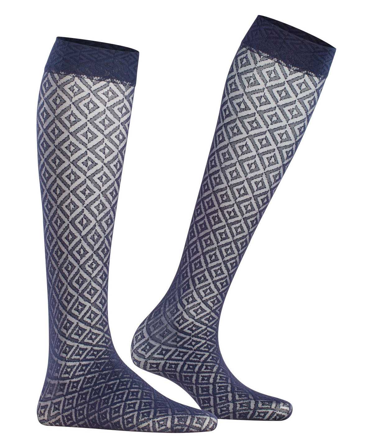 Women Falke Tessellating 25 DEN Knee-high Socks Socks Blue | REYFLT217