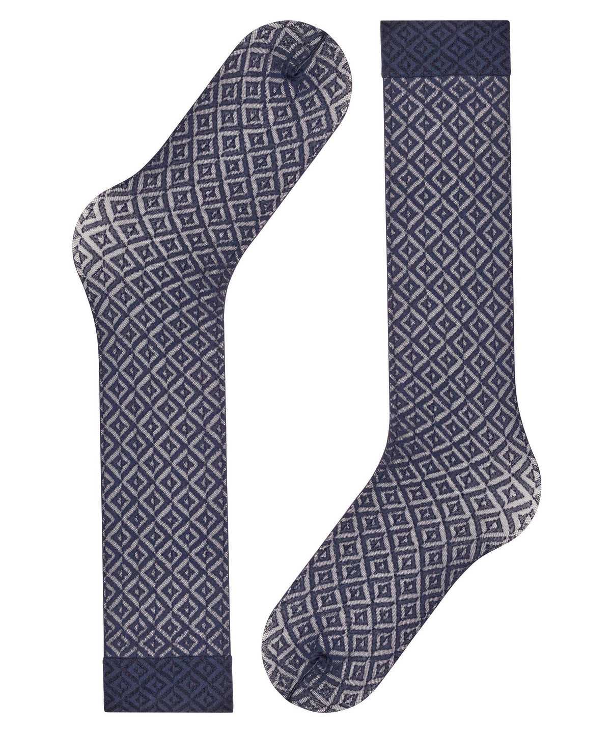 Women Falke Tessellating 25 DEN Knee-high Socks Socks Blue | REYFLT217